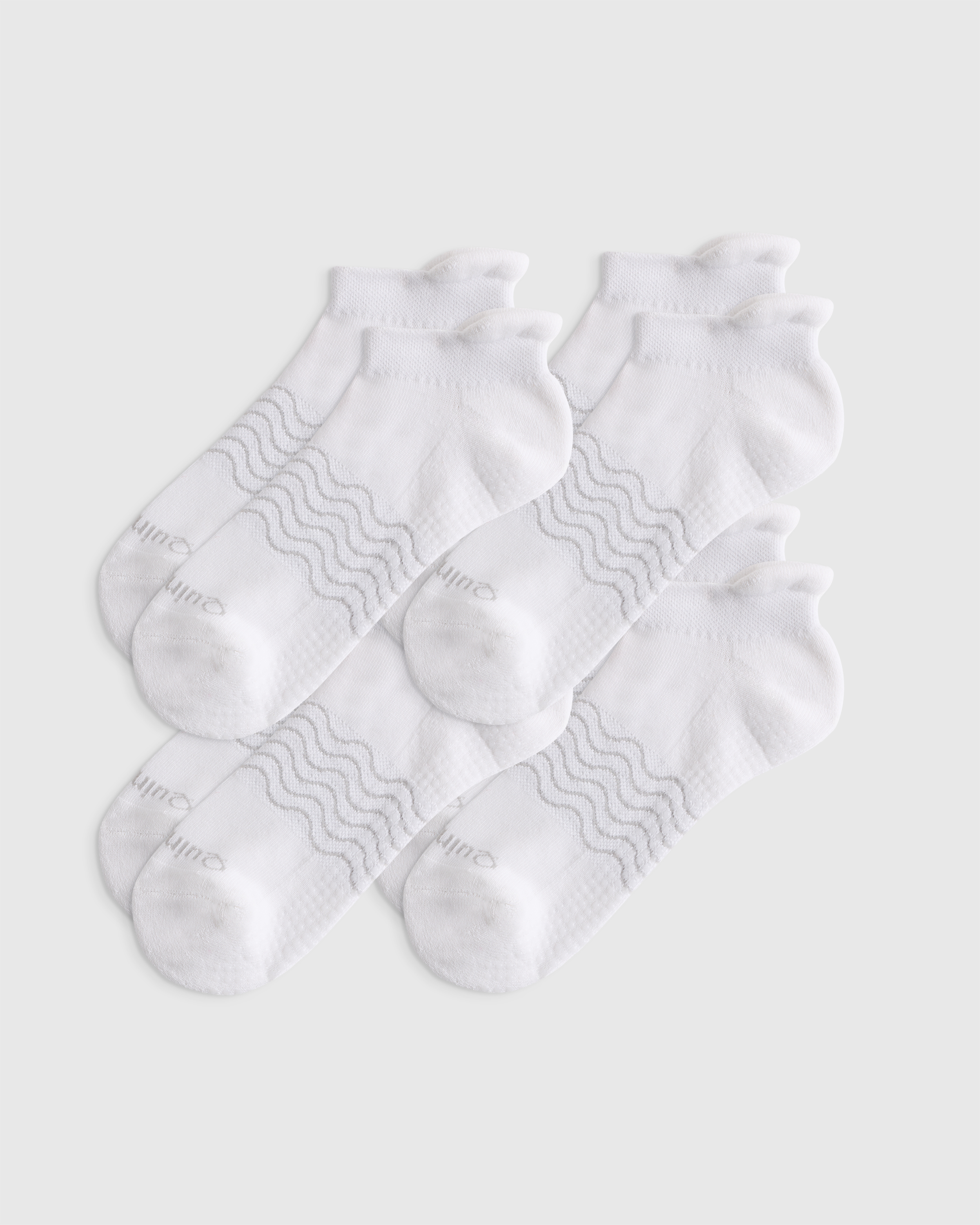 White Everyday Cotton Pilates Ankle Socks (4-pack)