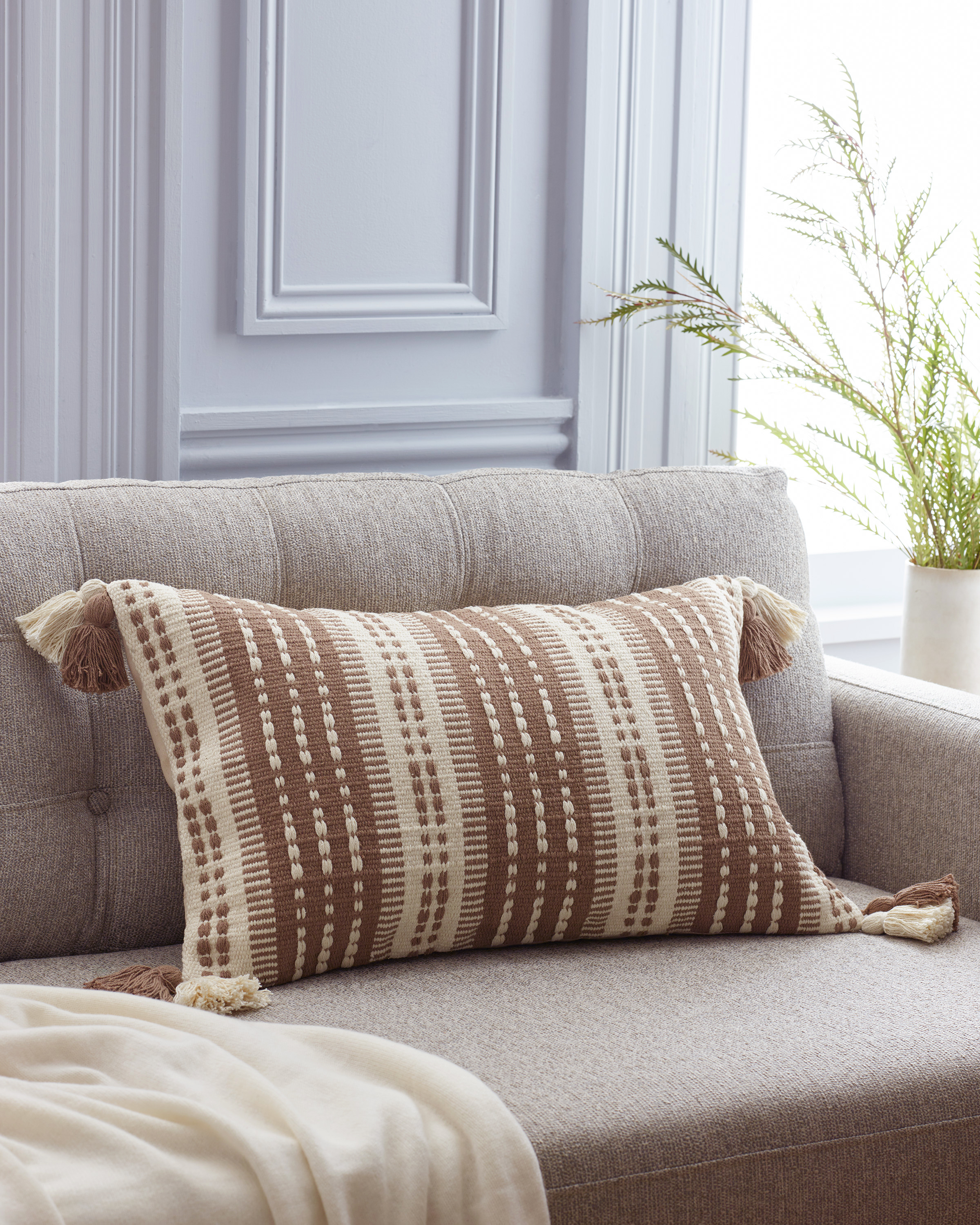 Dark Flax Rowe Pillow Cover