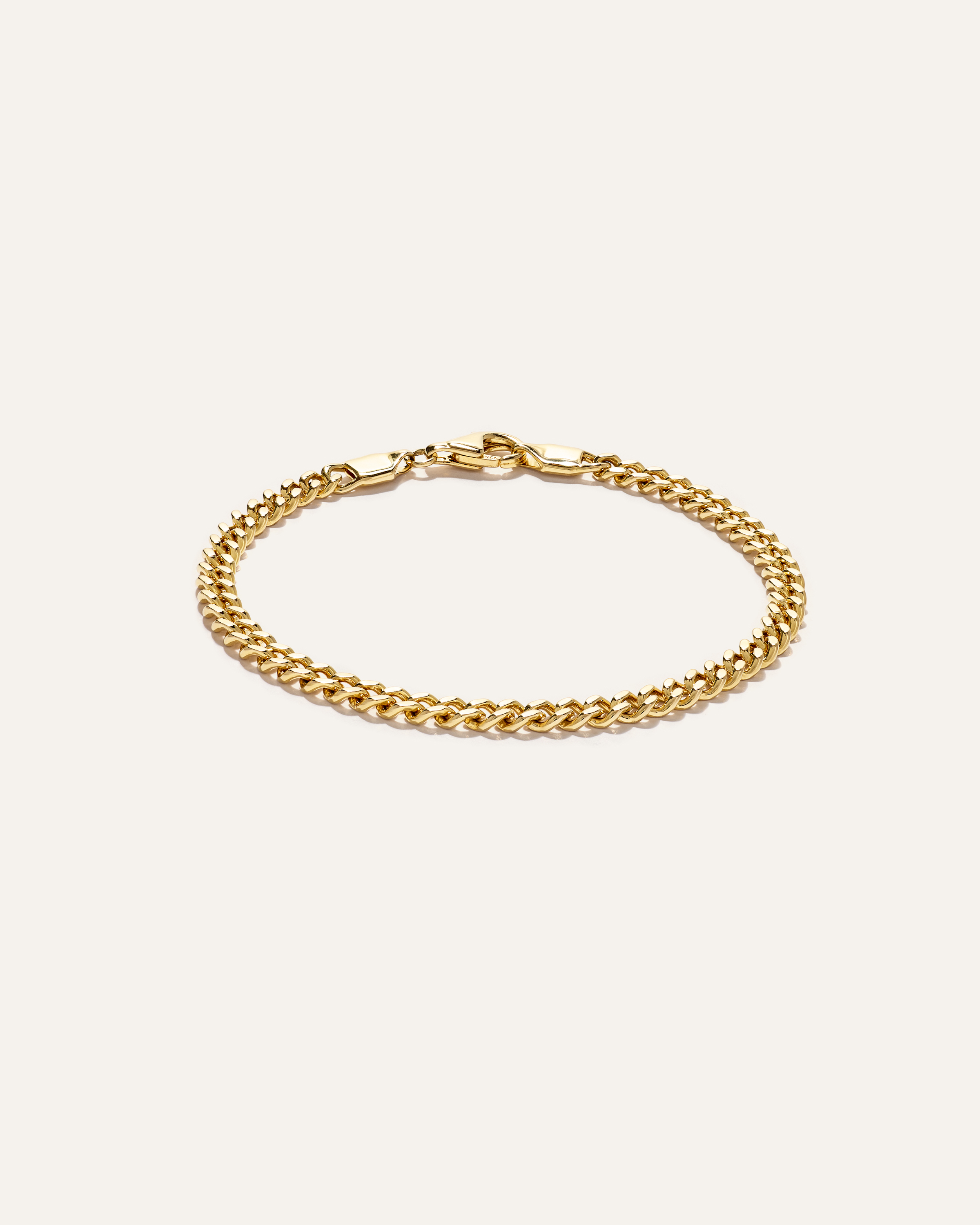 Gold Vermeil Cuban Curb Chain Bracelet
