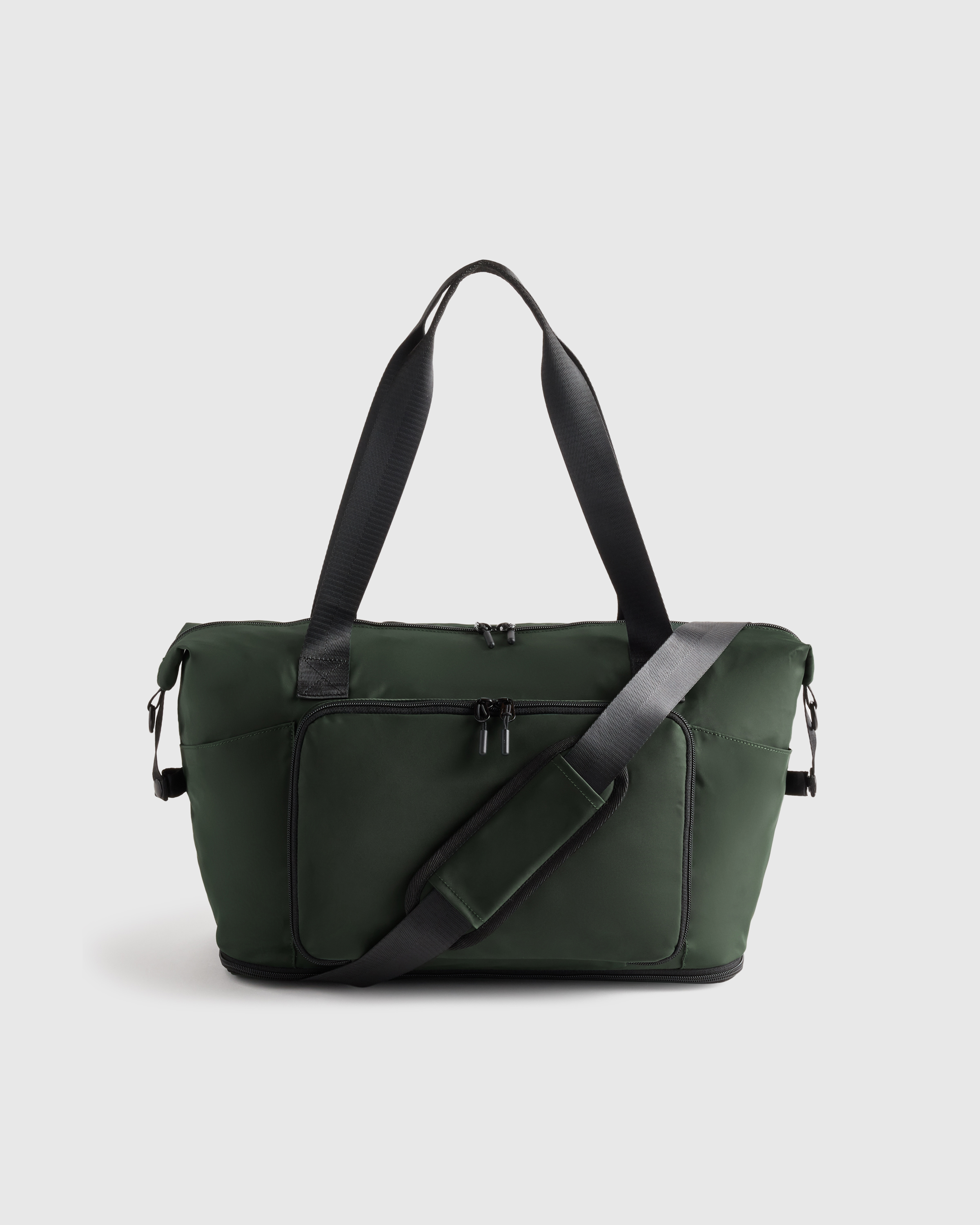 Dark Green Packable Expandable Travel Tote