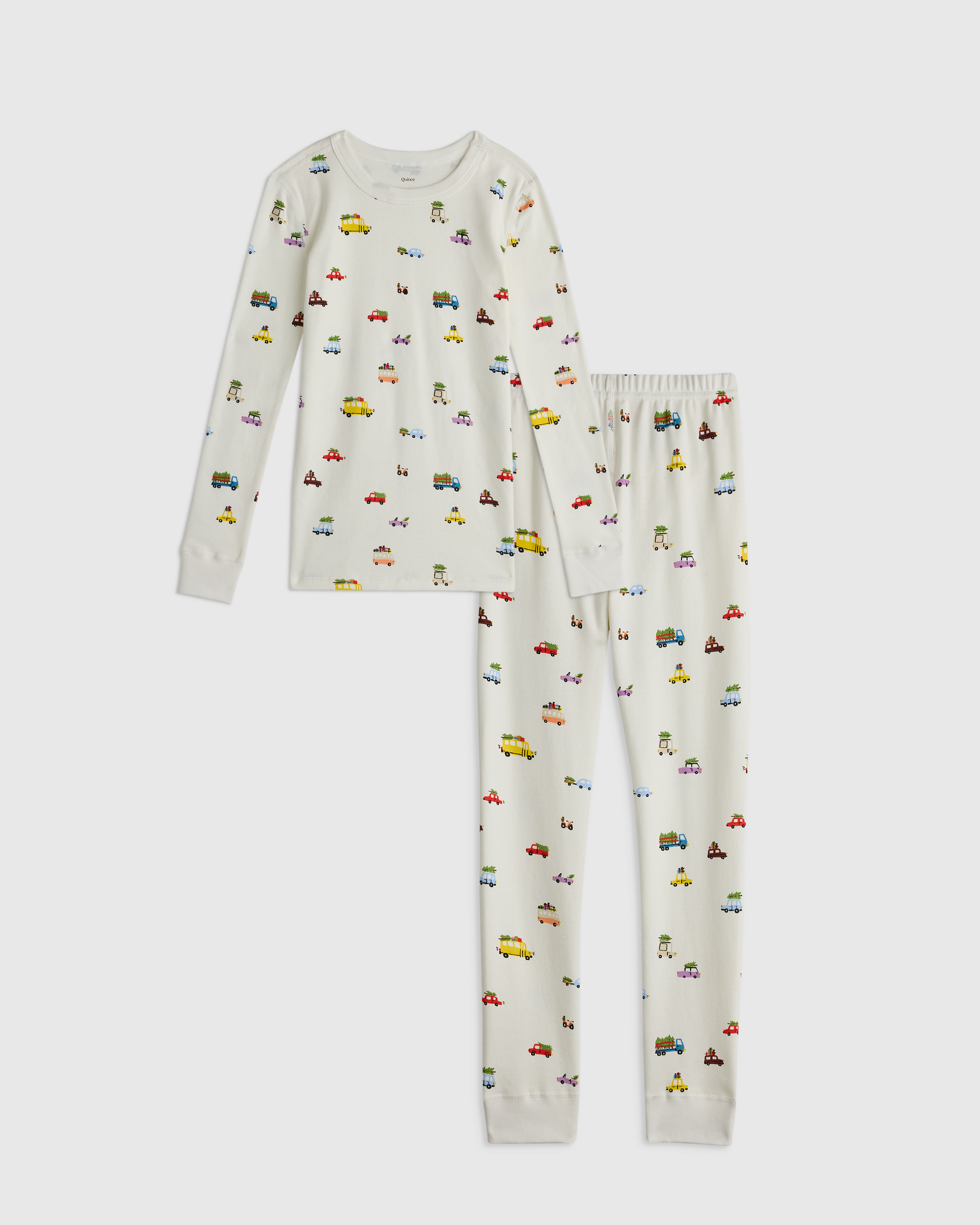 Merry Motors 100% Organic Cotton Long Sleeve and Pant Pajama Set