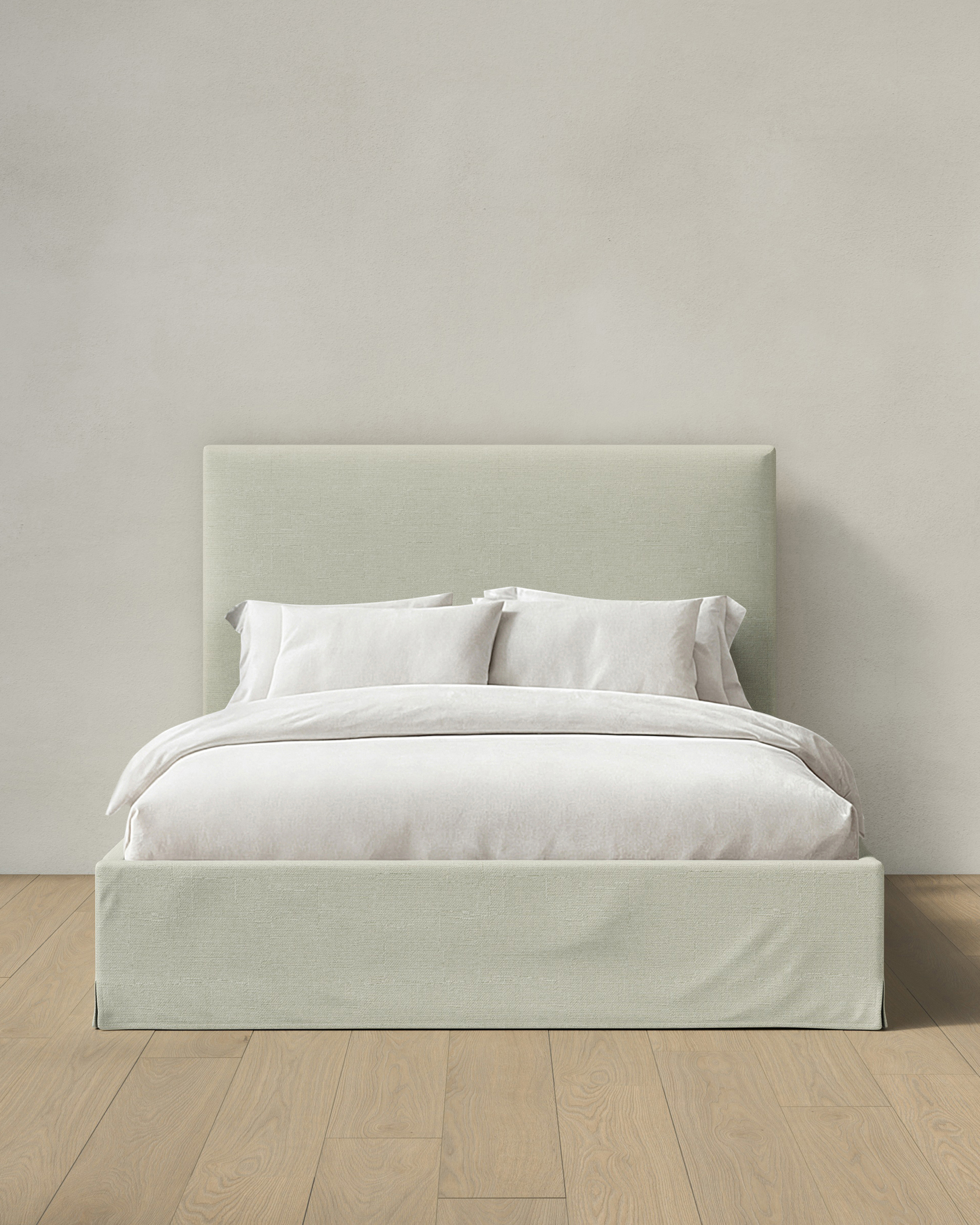 Silver Slipcover Bed in 100% Linen