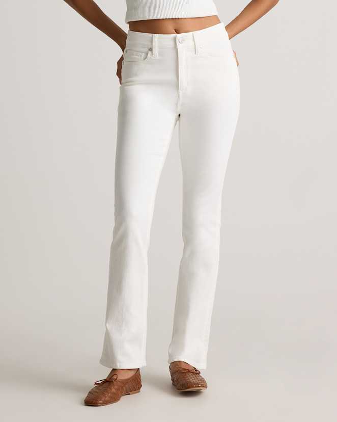 Stretch Patch Pocket Cropped Wide Leg Jeans