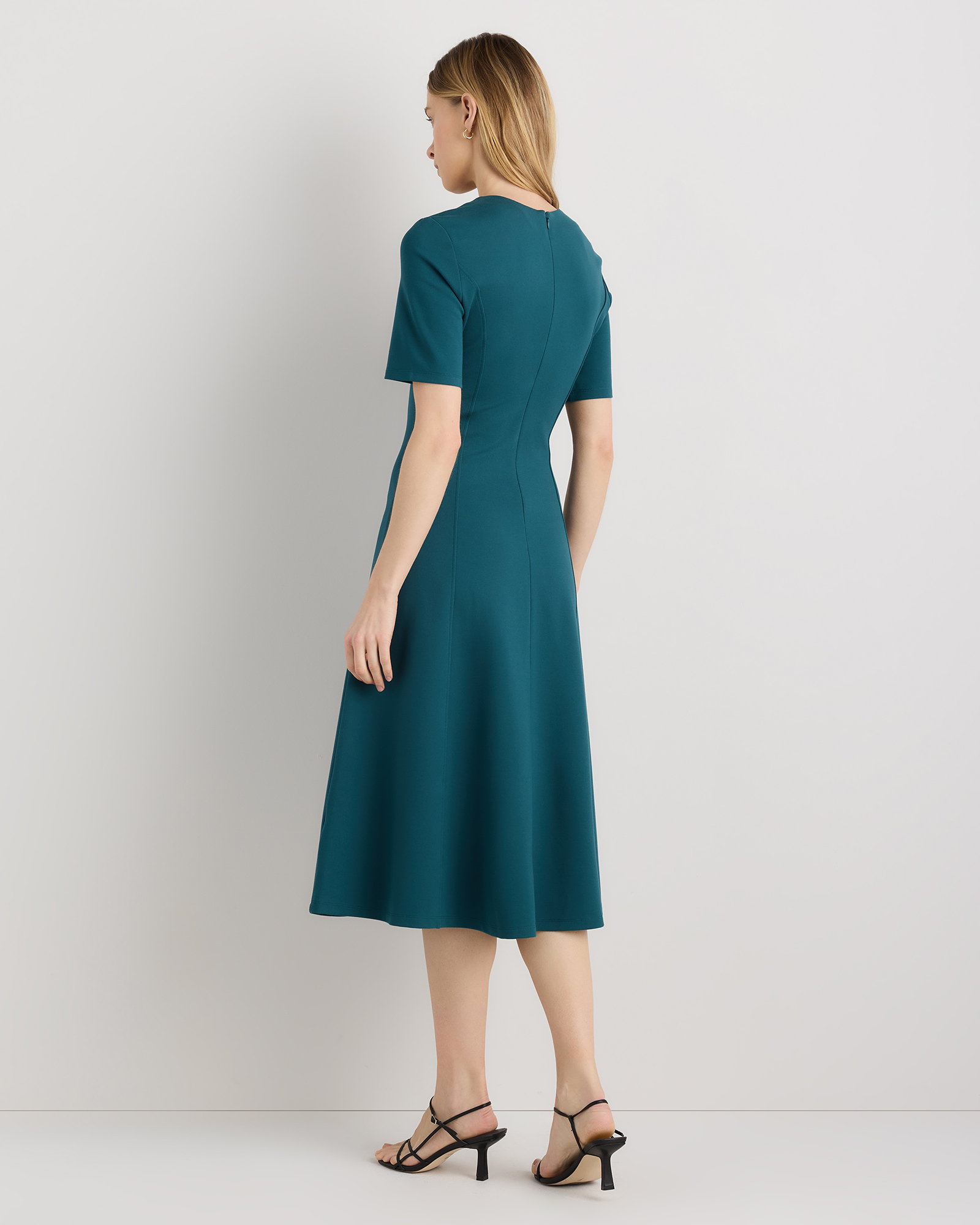 green ponte dress Boden Women's Etta Piping Trim Ponte Dress in Green main image 1
