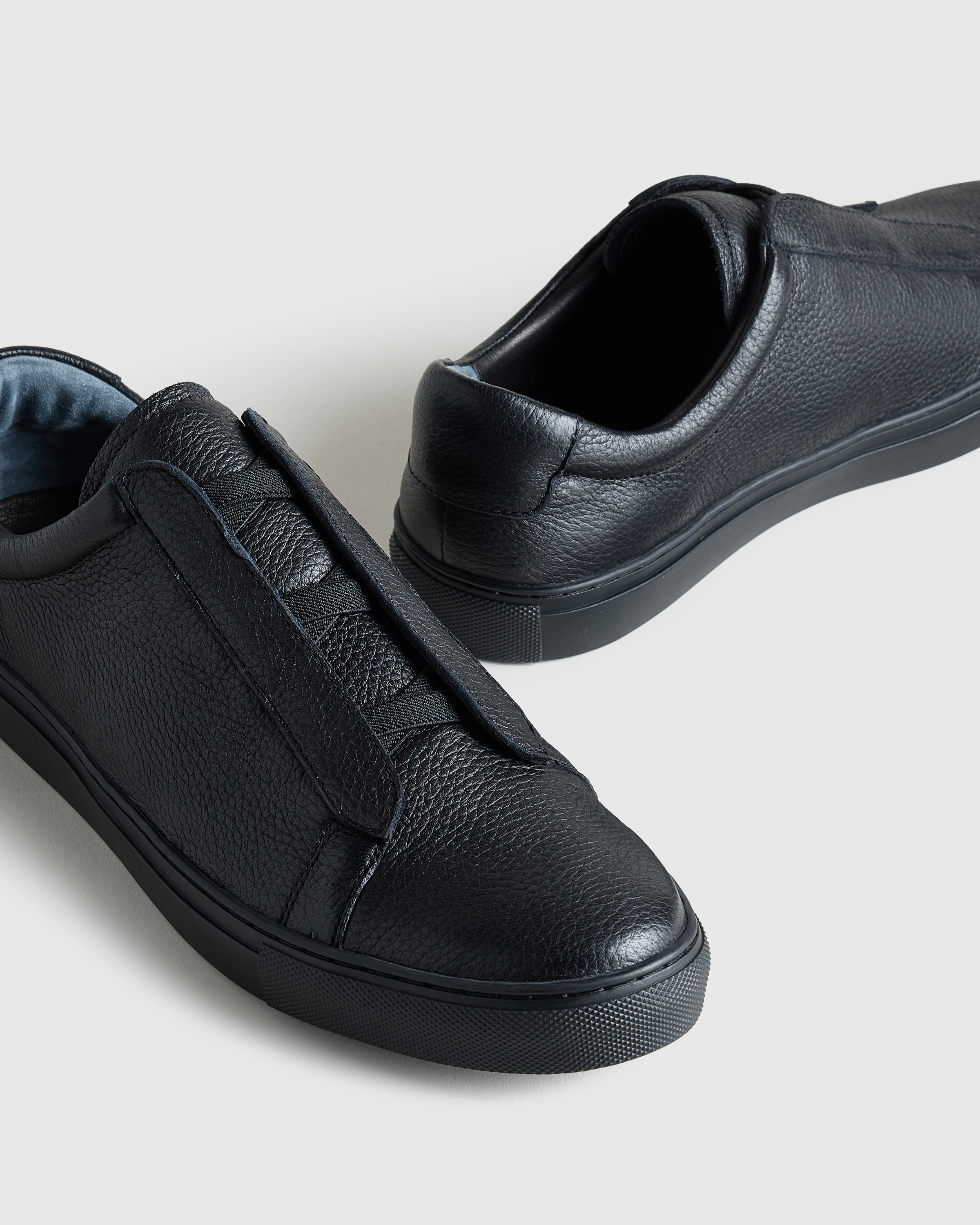 Deerskin Tailored Sneaker in Black
