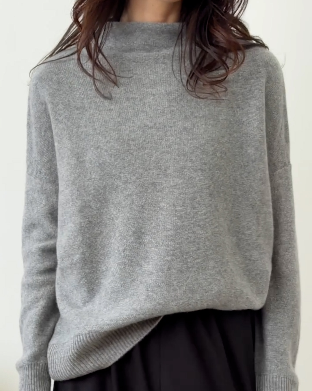 Mongolian Cashmere Funnel Neck Sweater Jamie-Lee Burns 4x5 thumbnail02