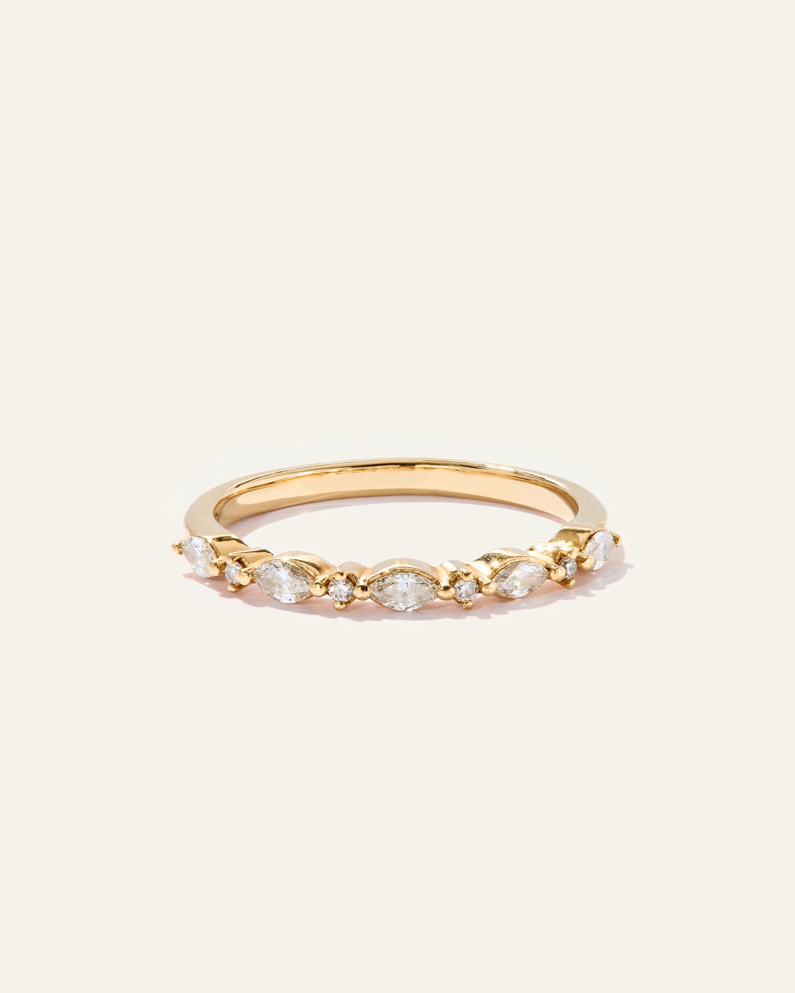 Diamond Alternating Marquise & Round Band