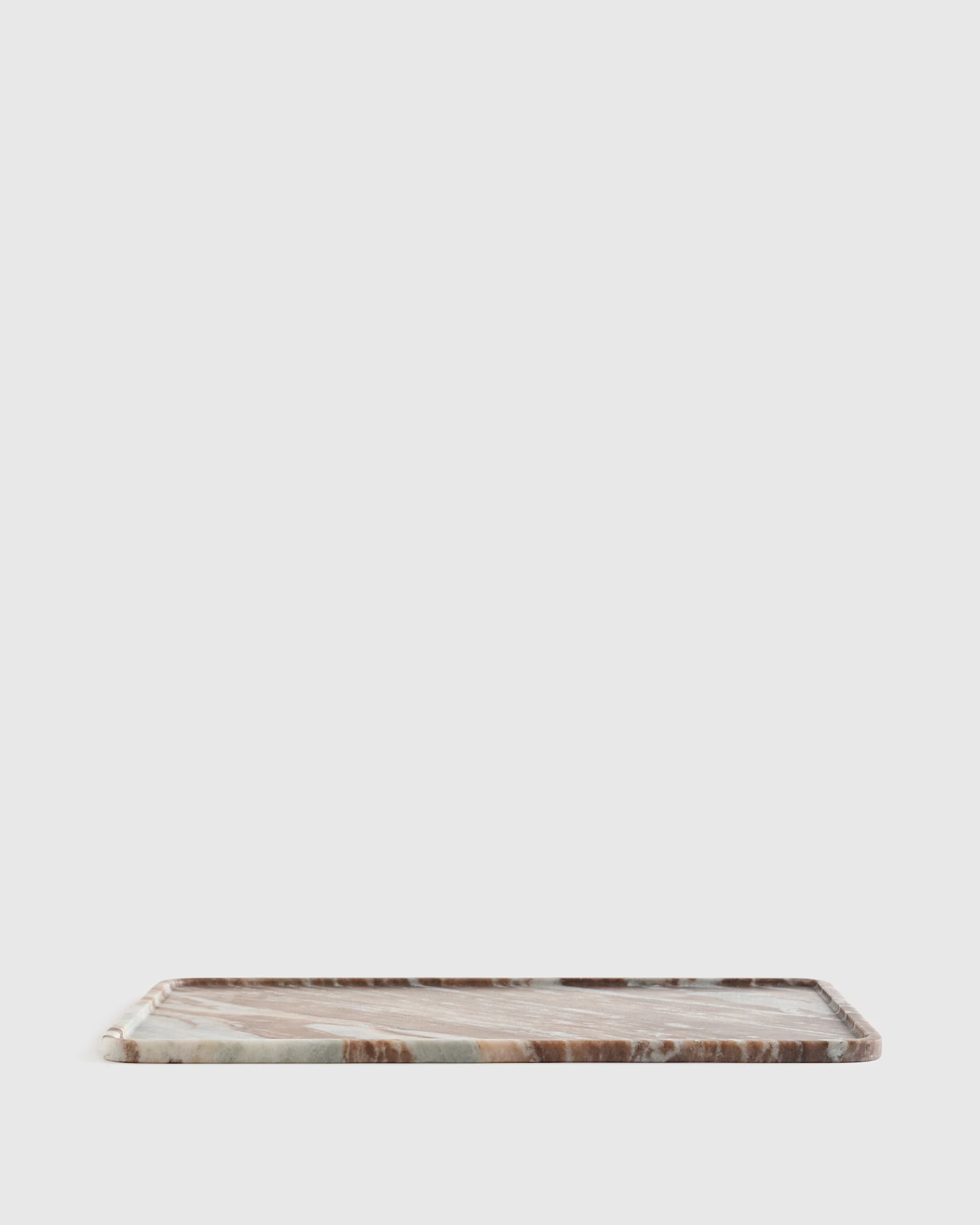 Marble Rectangular Tray in Brown