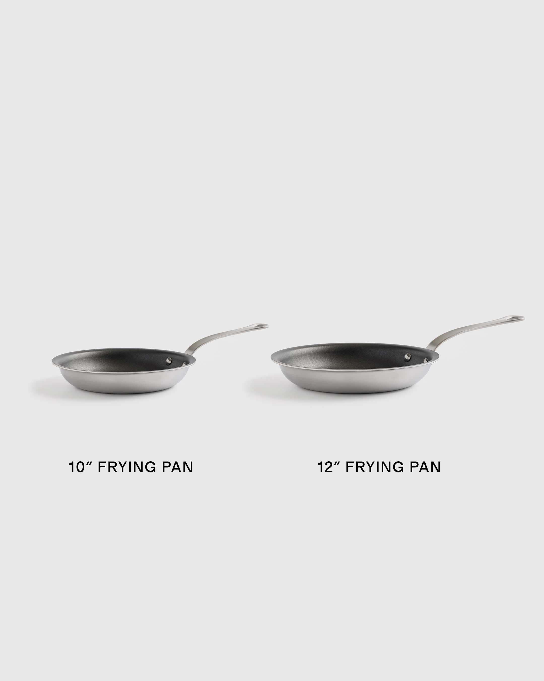 5-Ply Stainless Steel Nonstick Cookware: 2-Piece Frying Pan Set: 10" & 12" - Thumbnail 5