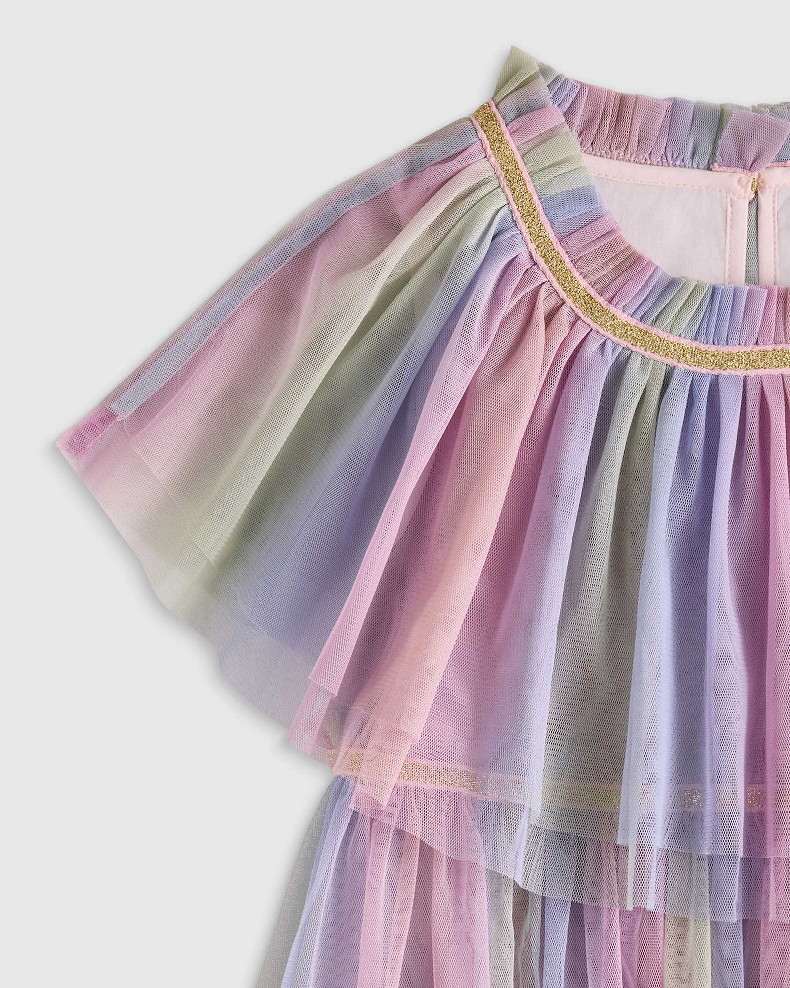 Recycled Tulle Tiered Dress