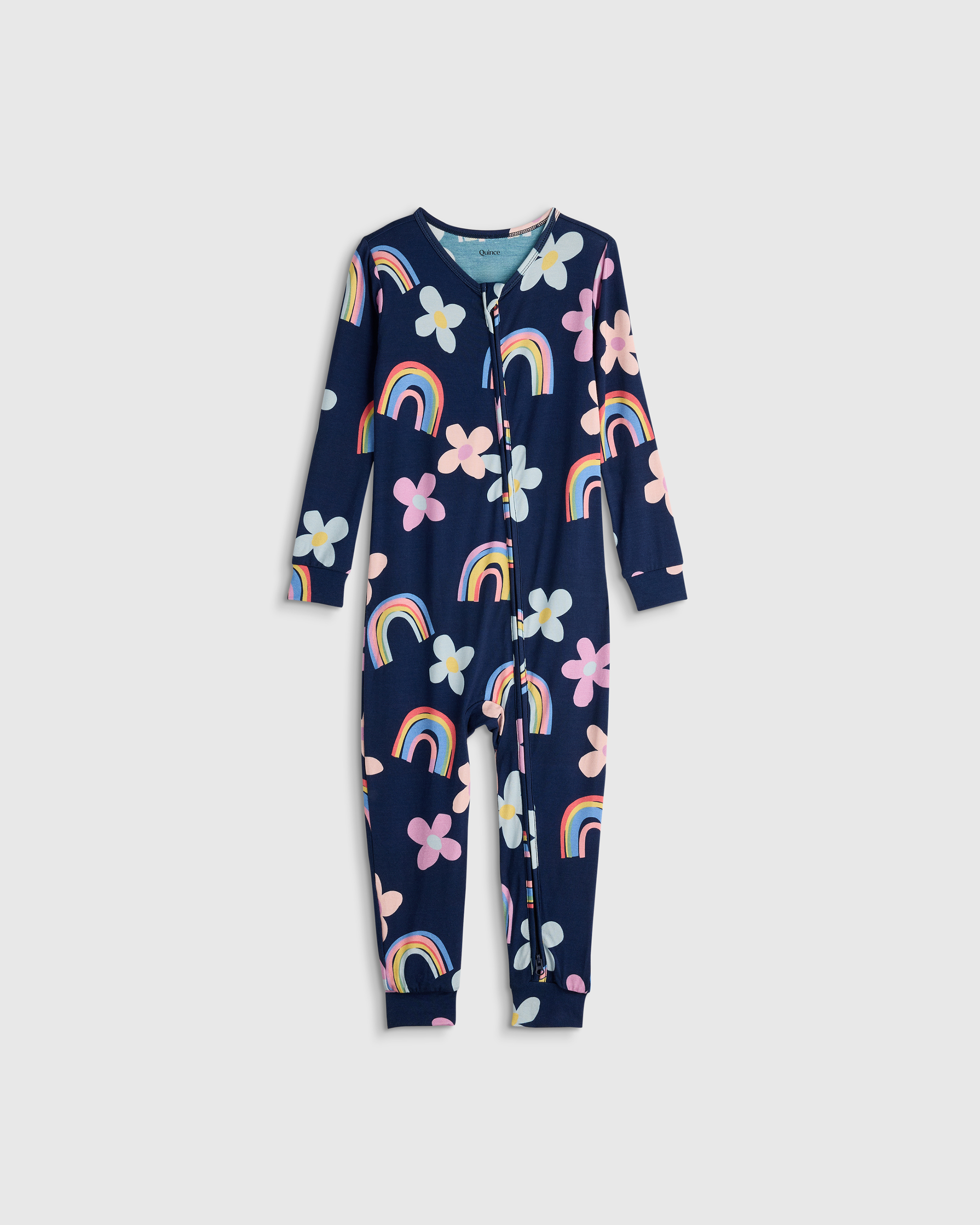 Quince Bamboo One Piece Pajama In Blue