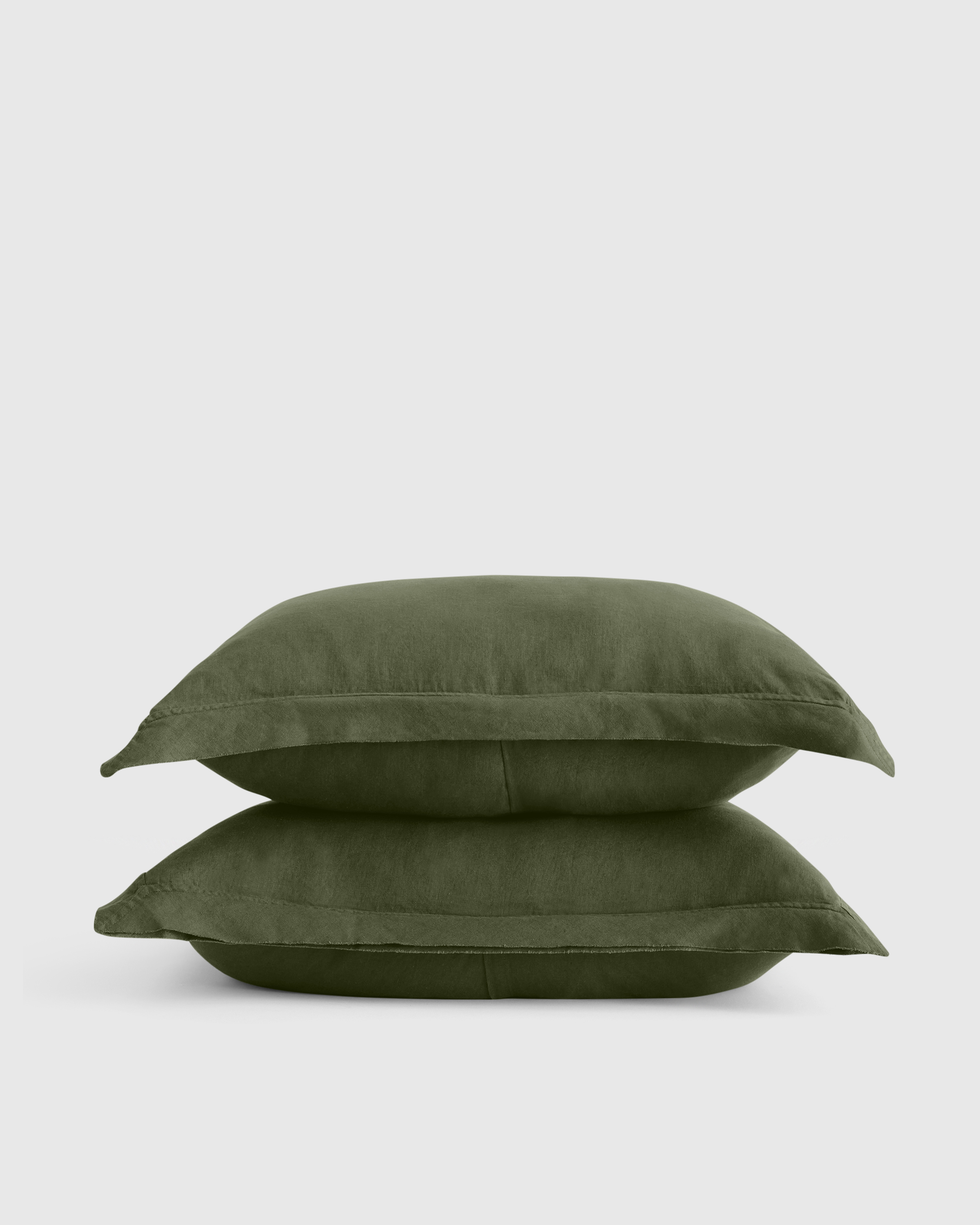 Pine European Linen Double Flange Sham Set