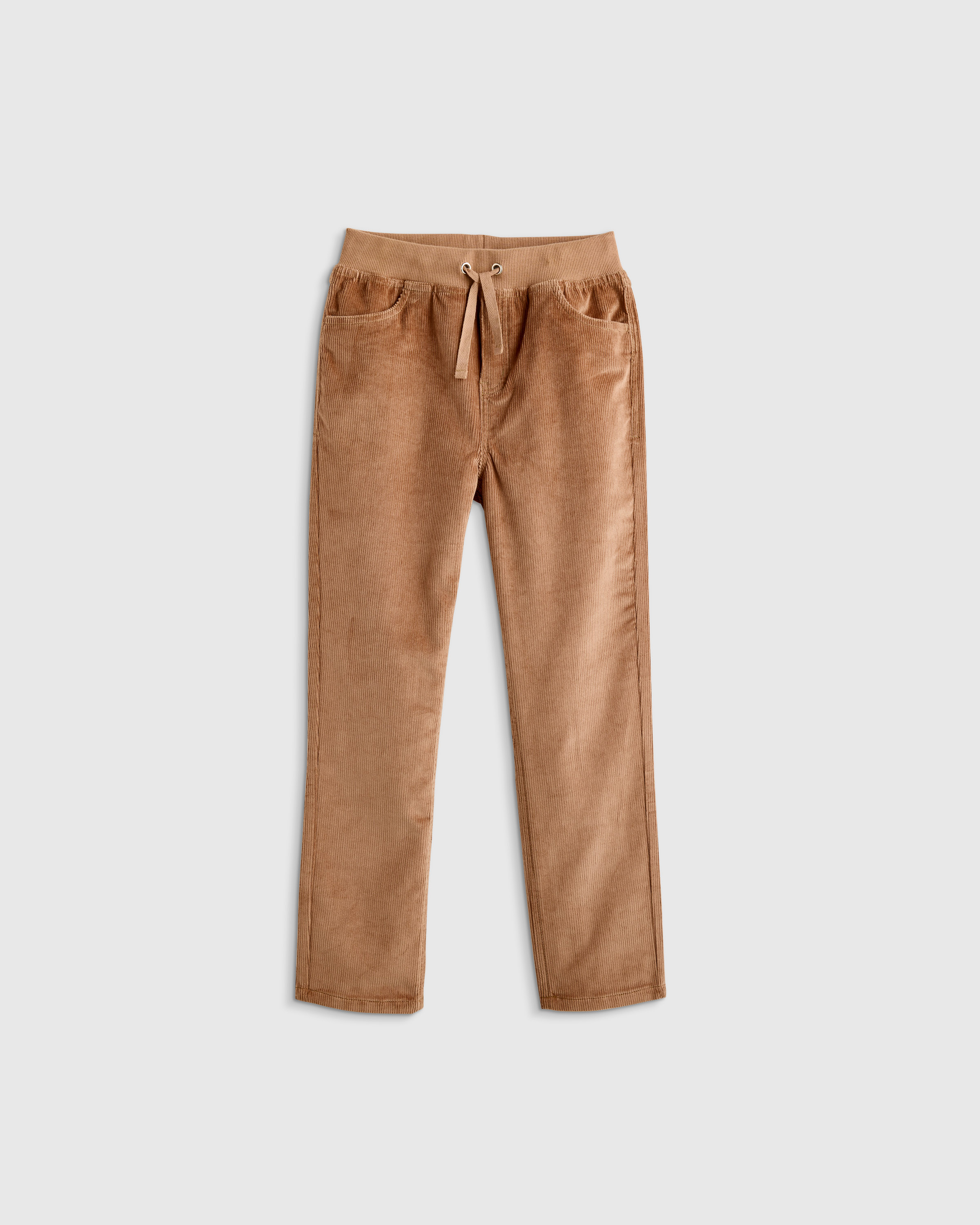 Warm Brown Organic Cotton Stretch Corduroy Pull-on Pant