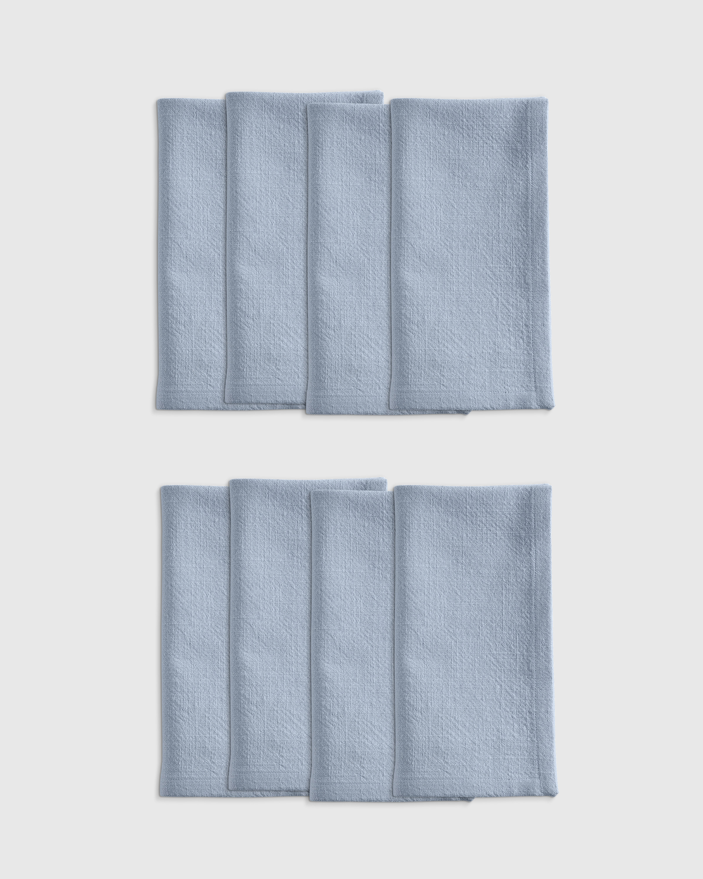 Light Blue Organic Cotton Napkins (Set of 8)