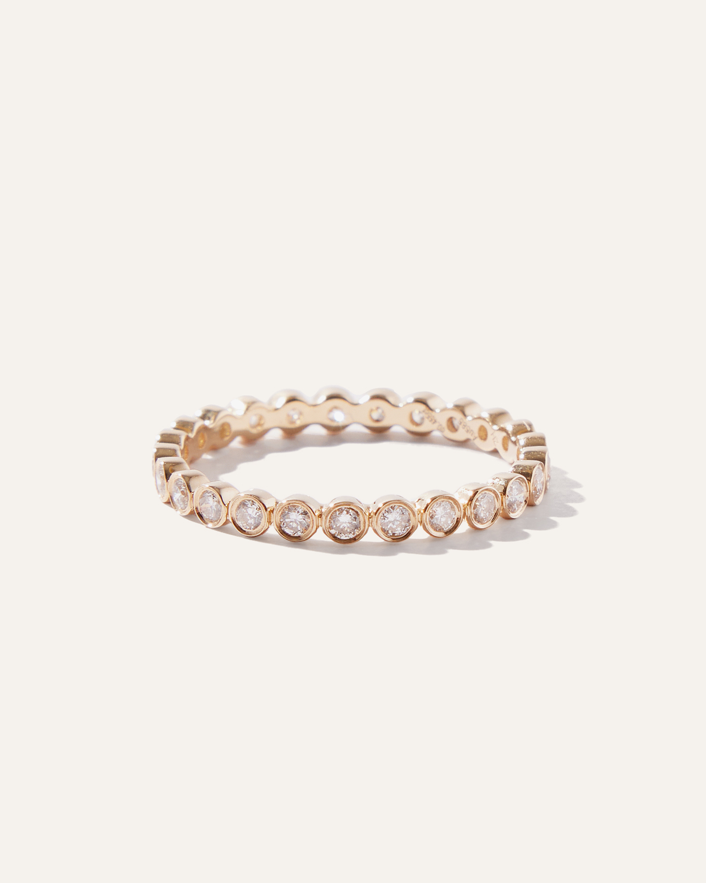 Yellow Gold 14K Gold Diamond Bezel Eternity Band