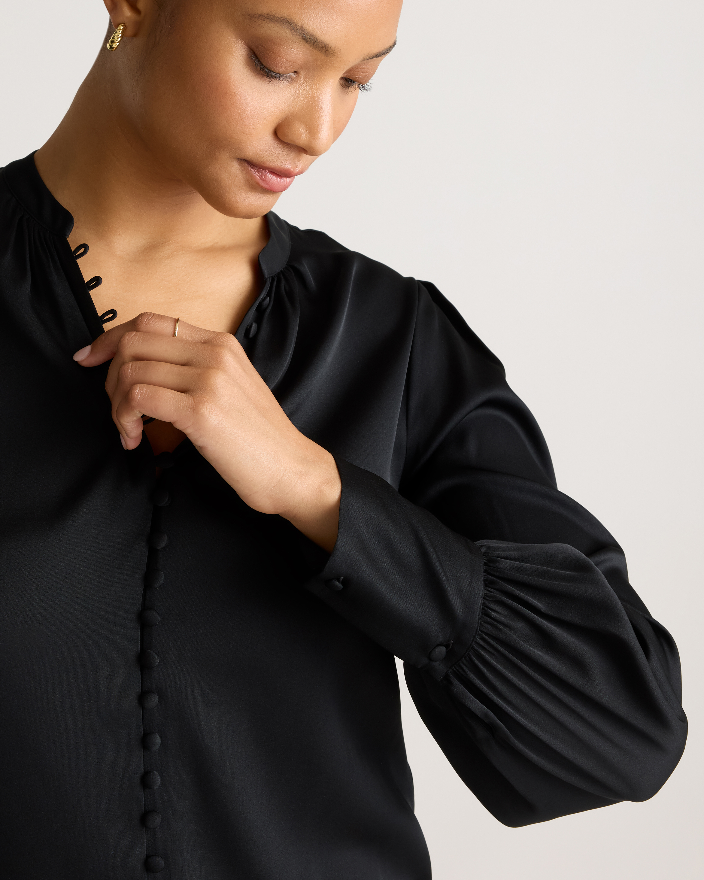 silk peasant blouse