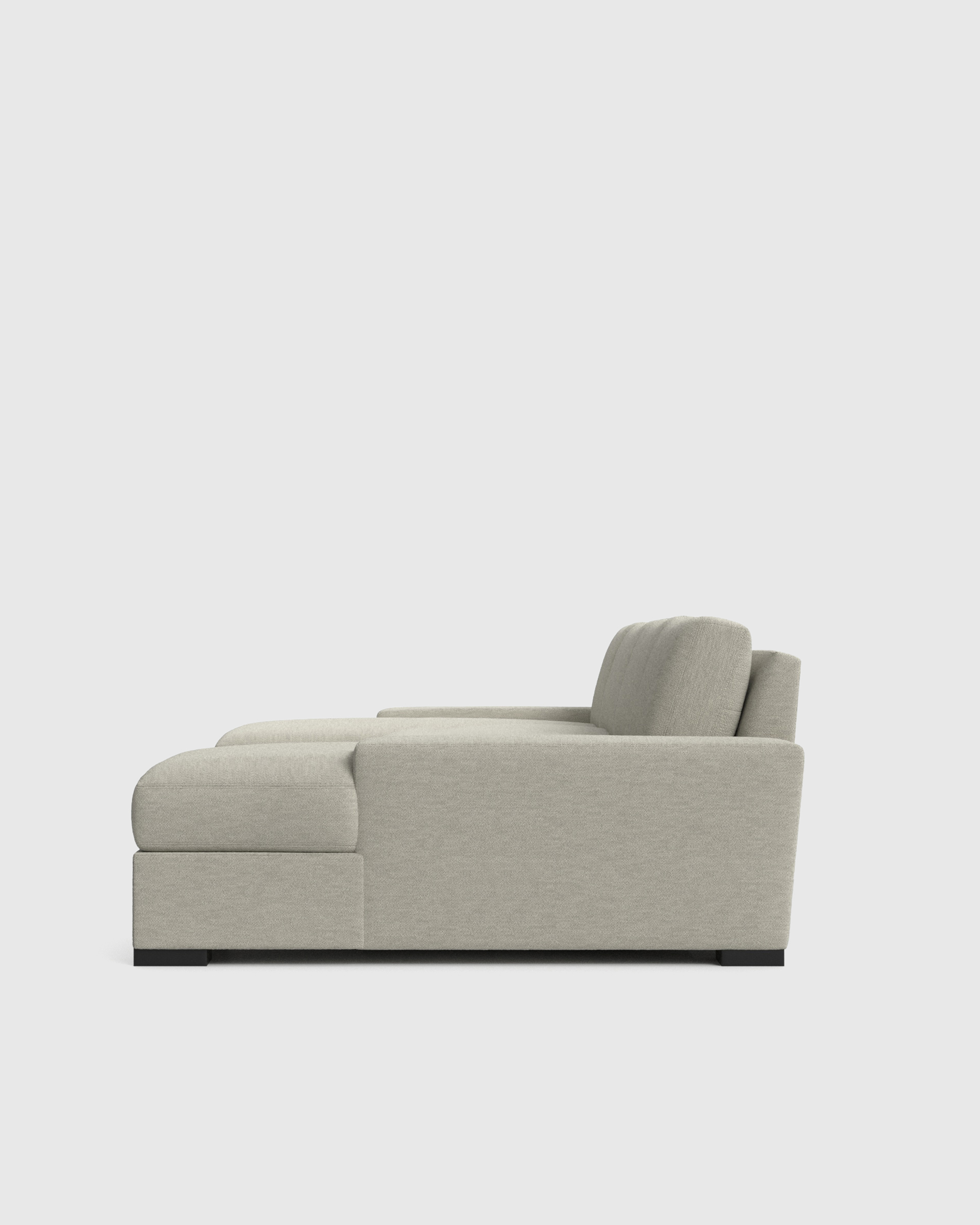 Stillman-Basketweave 134 U Sectional Flax Side Deep Seat