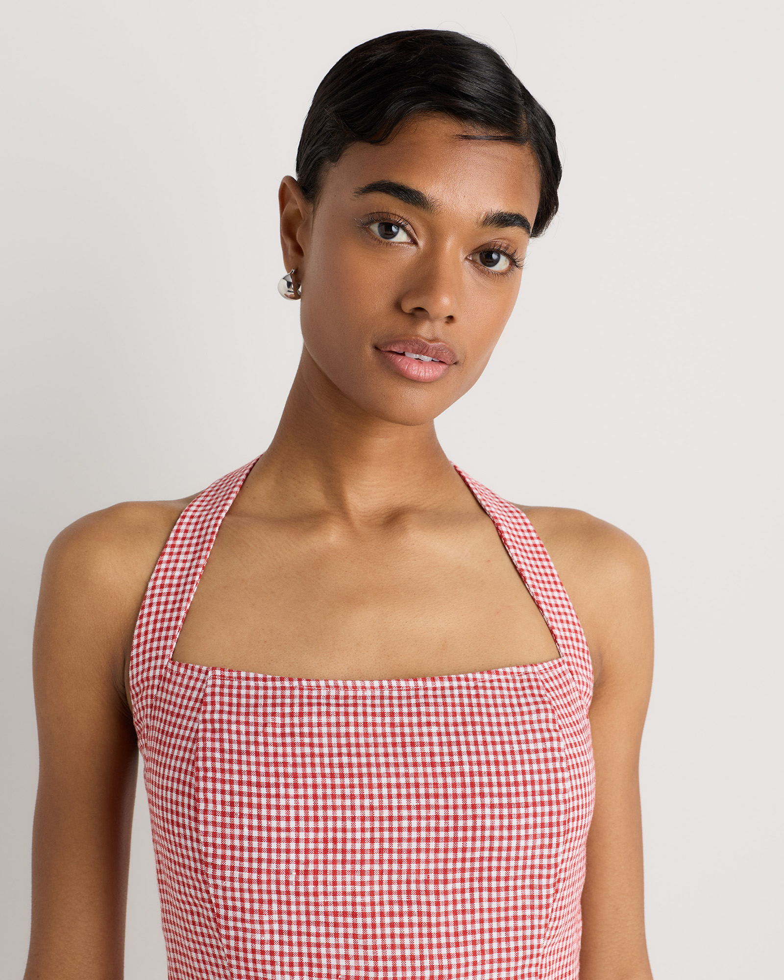 トップス Linen Halter Neck Top rosary moon 100% European Linen Halter Top | Quince Canada