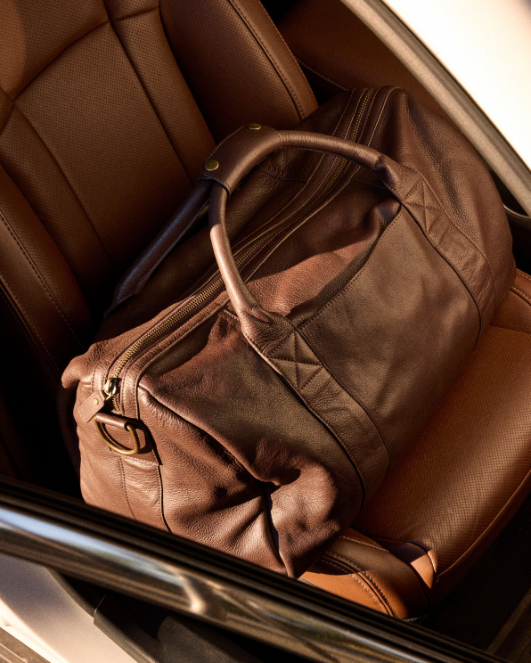 Dark Brown Nappa Leather Duffle Bag