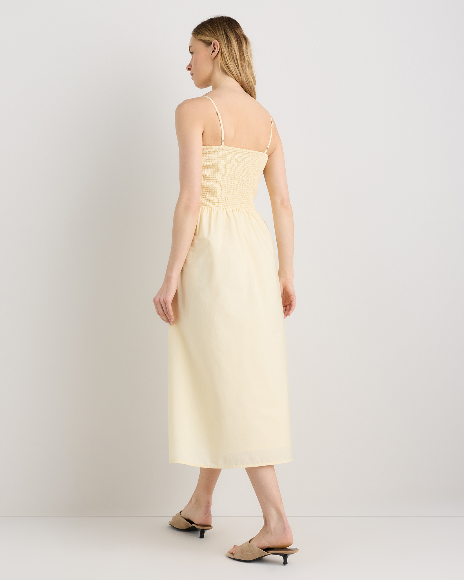 cotton on yellow dress 100% Organic Poplin Drop Waist Midi in Pale Custard Color:Fiery Red LCTB LSPACE Steph Dress - Worth collective 100% Cotton Machine wash