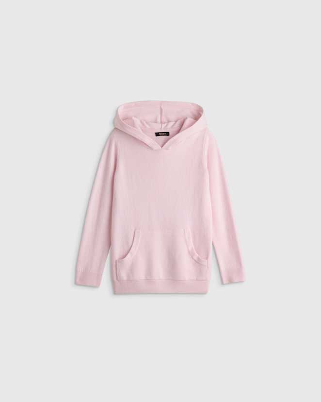 Minimal Pink Washable Cashmere Hoodie