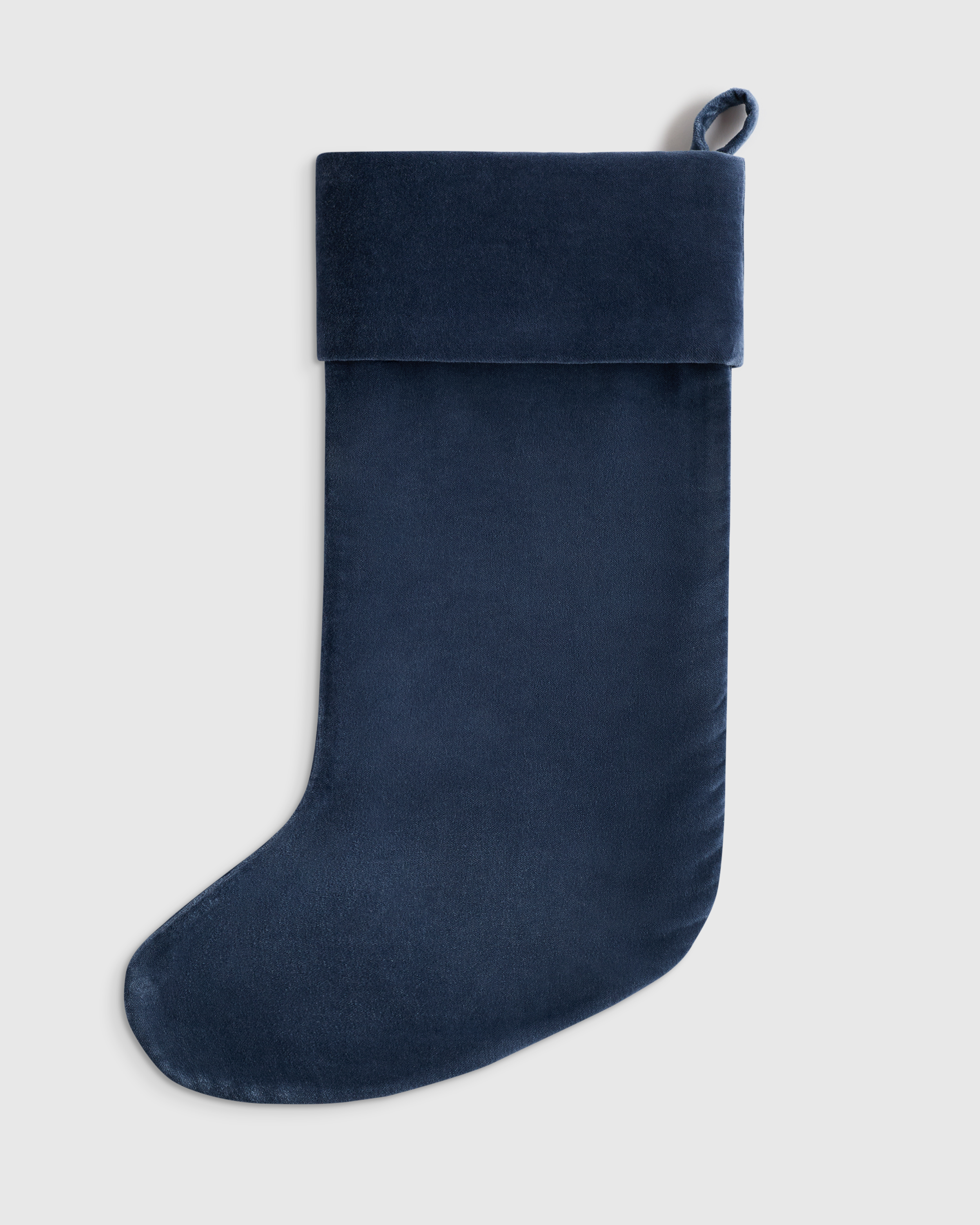 Glacier Blue Cotton Velvet Stocking