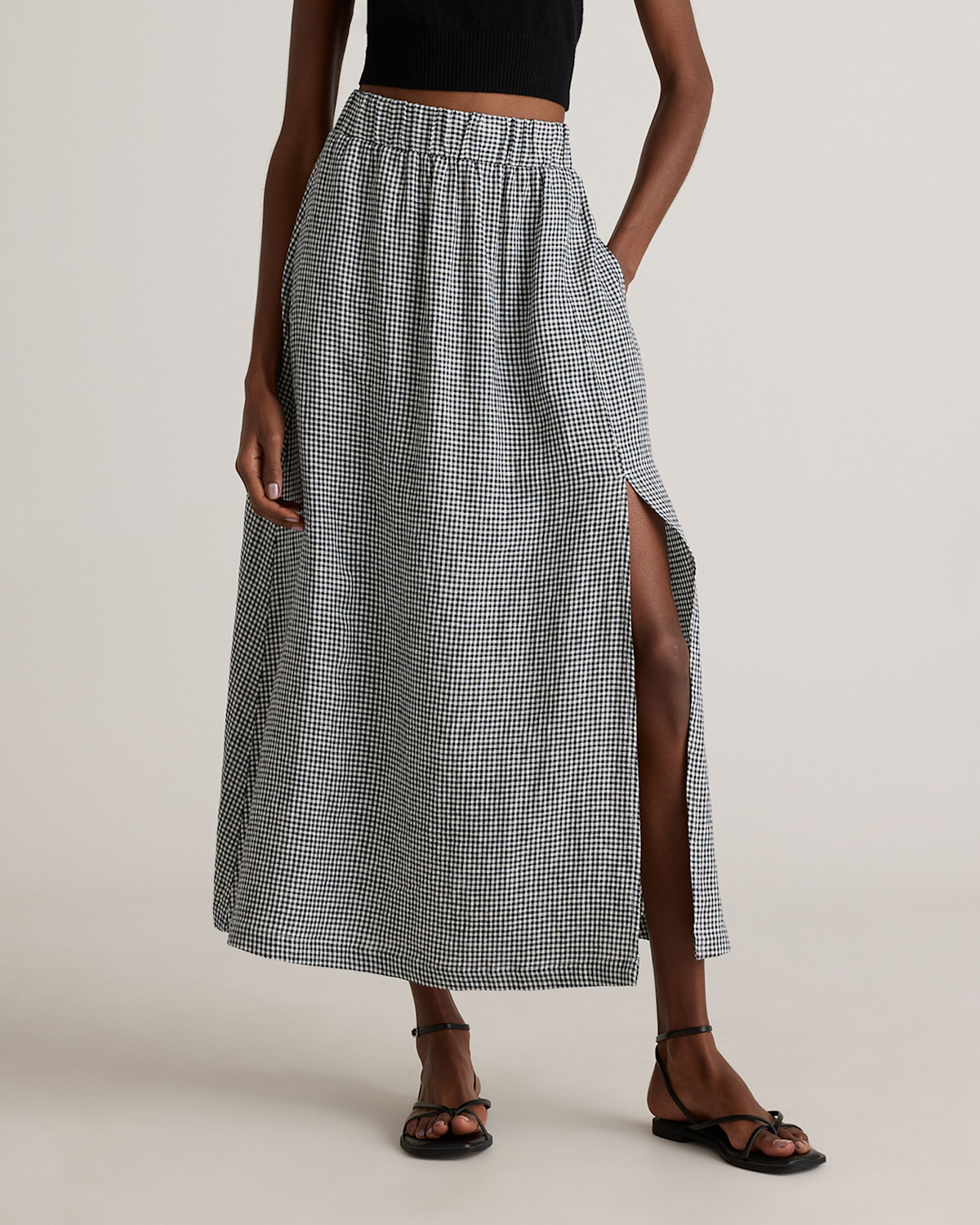 QUINCE 100% European Linen Maxi Skirt