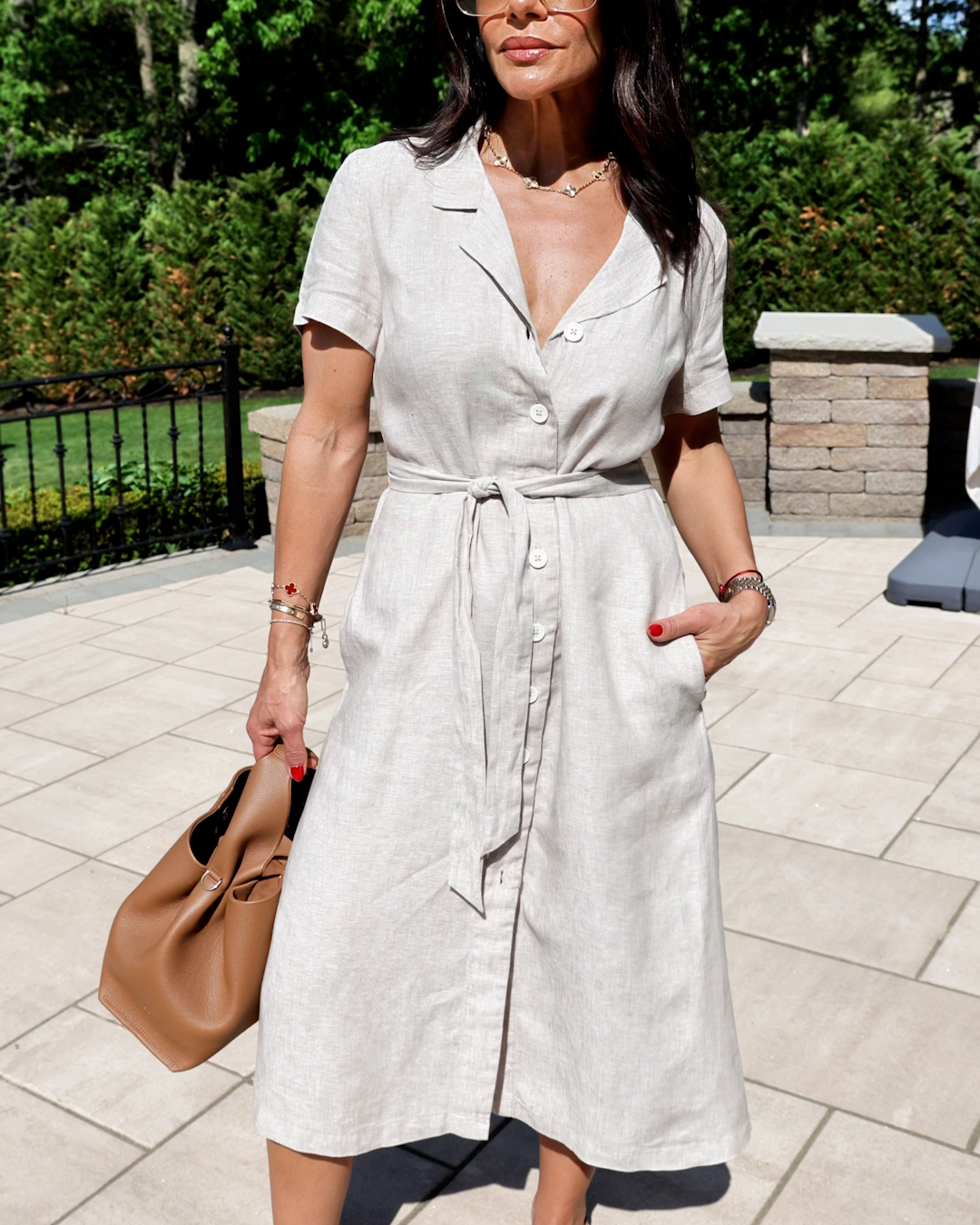 linen button up dress La Blanca: Delphine Coast Shirt Cream / L Gauzy linen Wynn Drop Waist Linen Dress