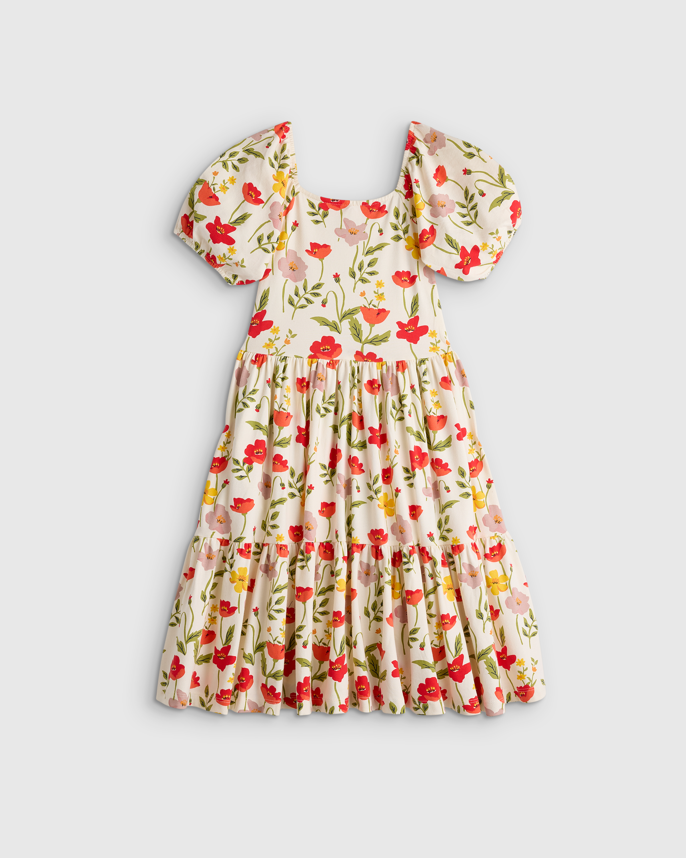 Organic Cotton Puff Sleeve Skater Dress