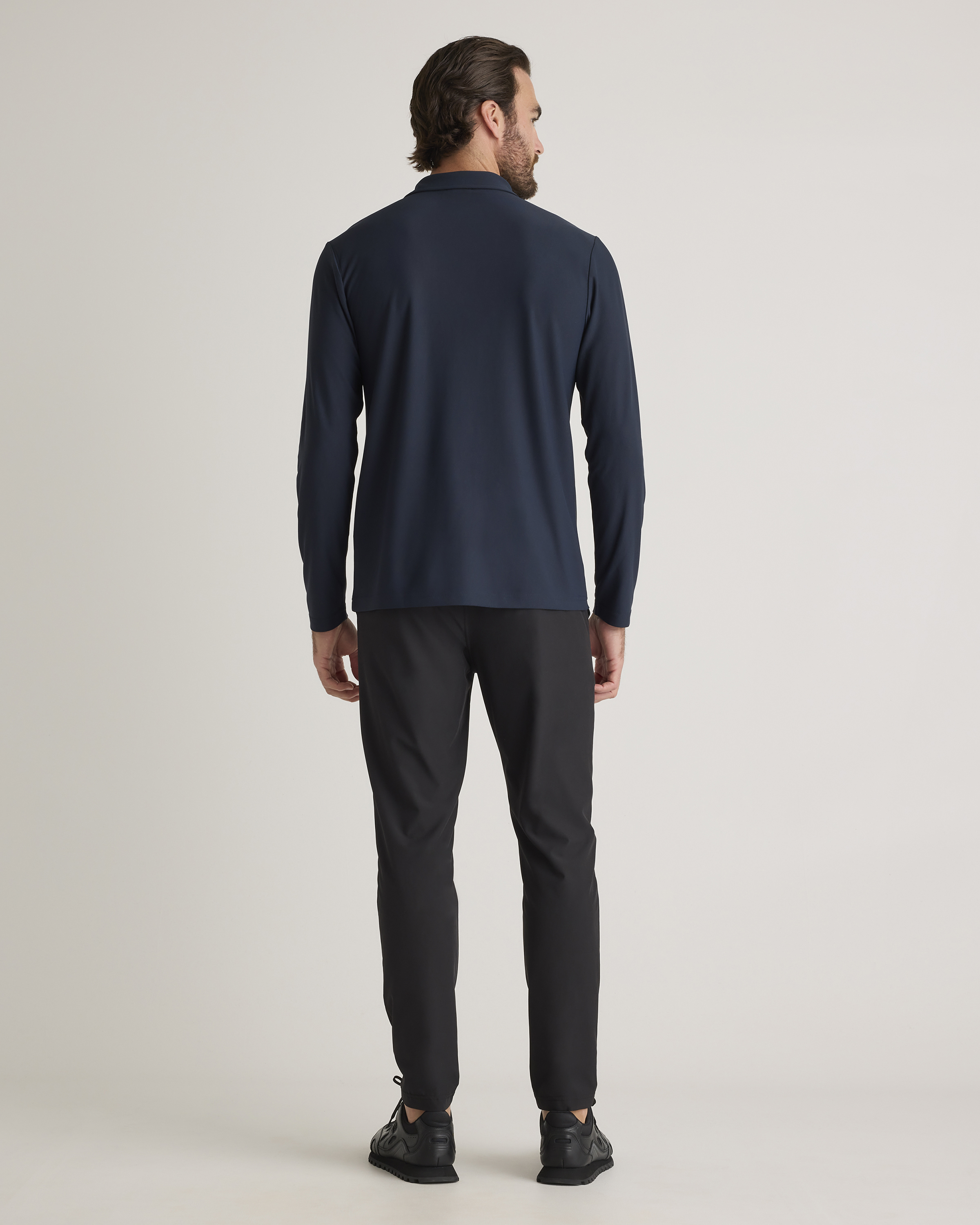ProPique Performance Long Sleeve Polo in Navy