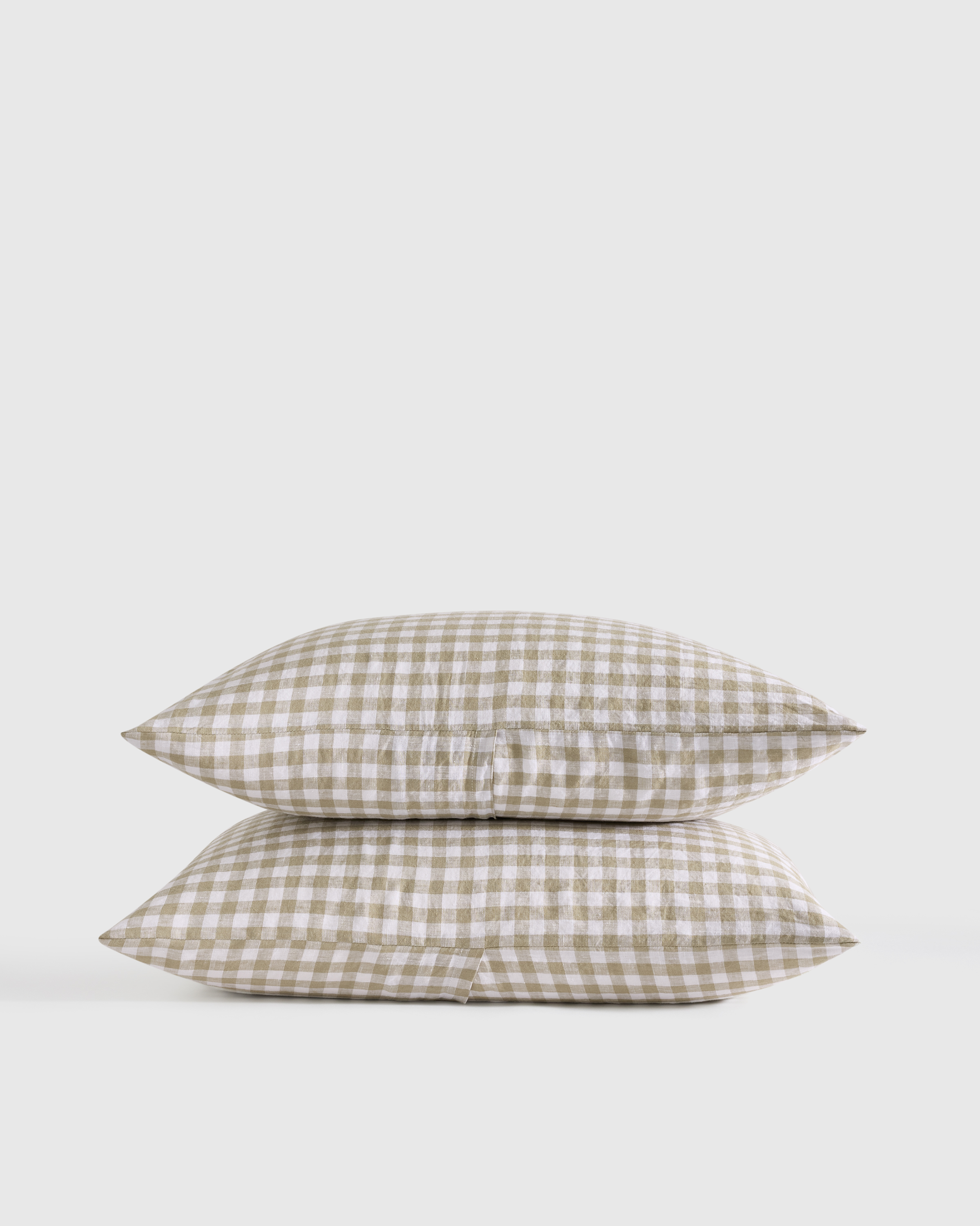 Willowleaf Gingham European Linen Sham Set