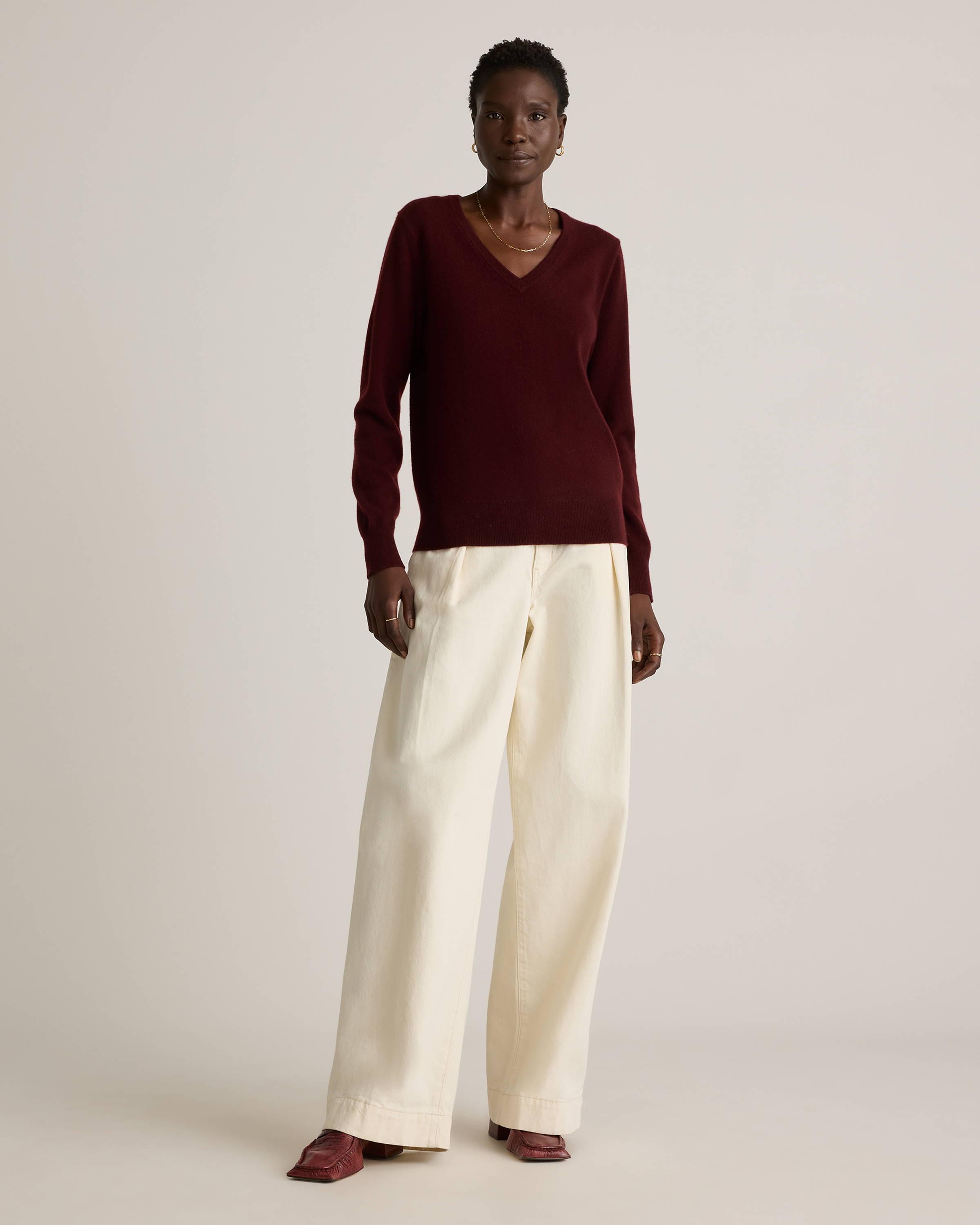 The Cashmere V-Neck Sweater | Quince