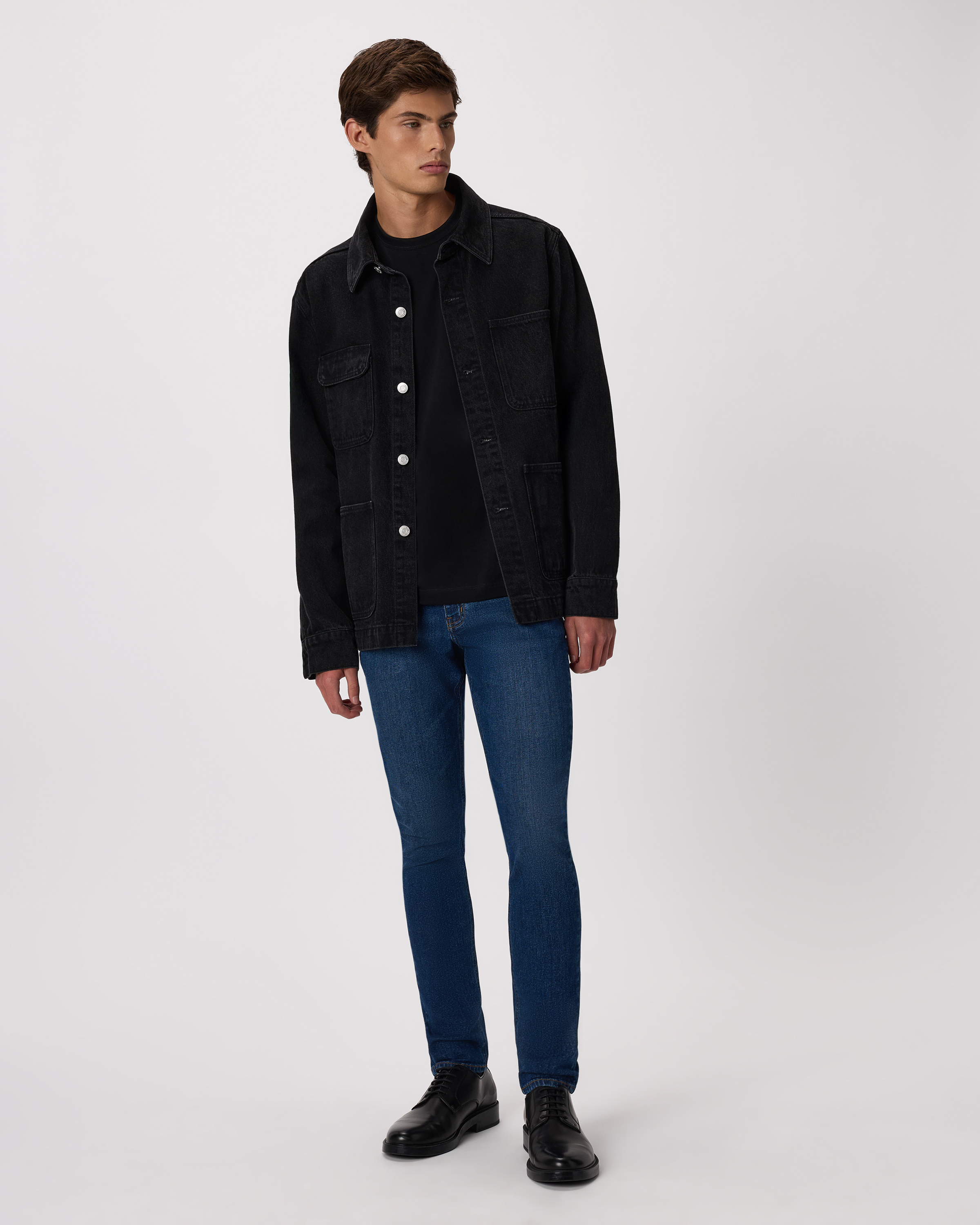 Skinny Jeans Blue Jeans With Black Jean Jacket Warren Stretch