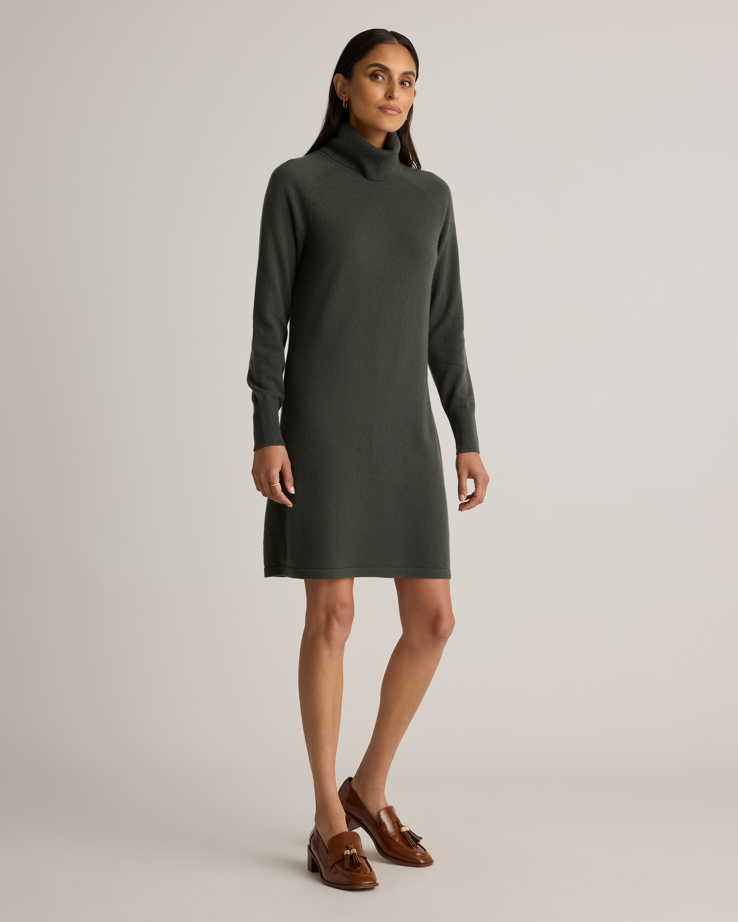 Cashmere Turtleneck Sweater Dress