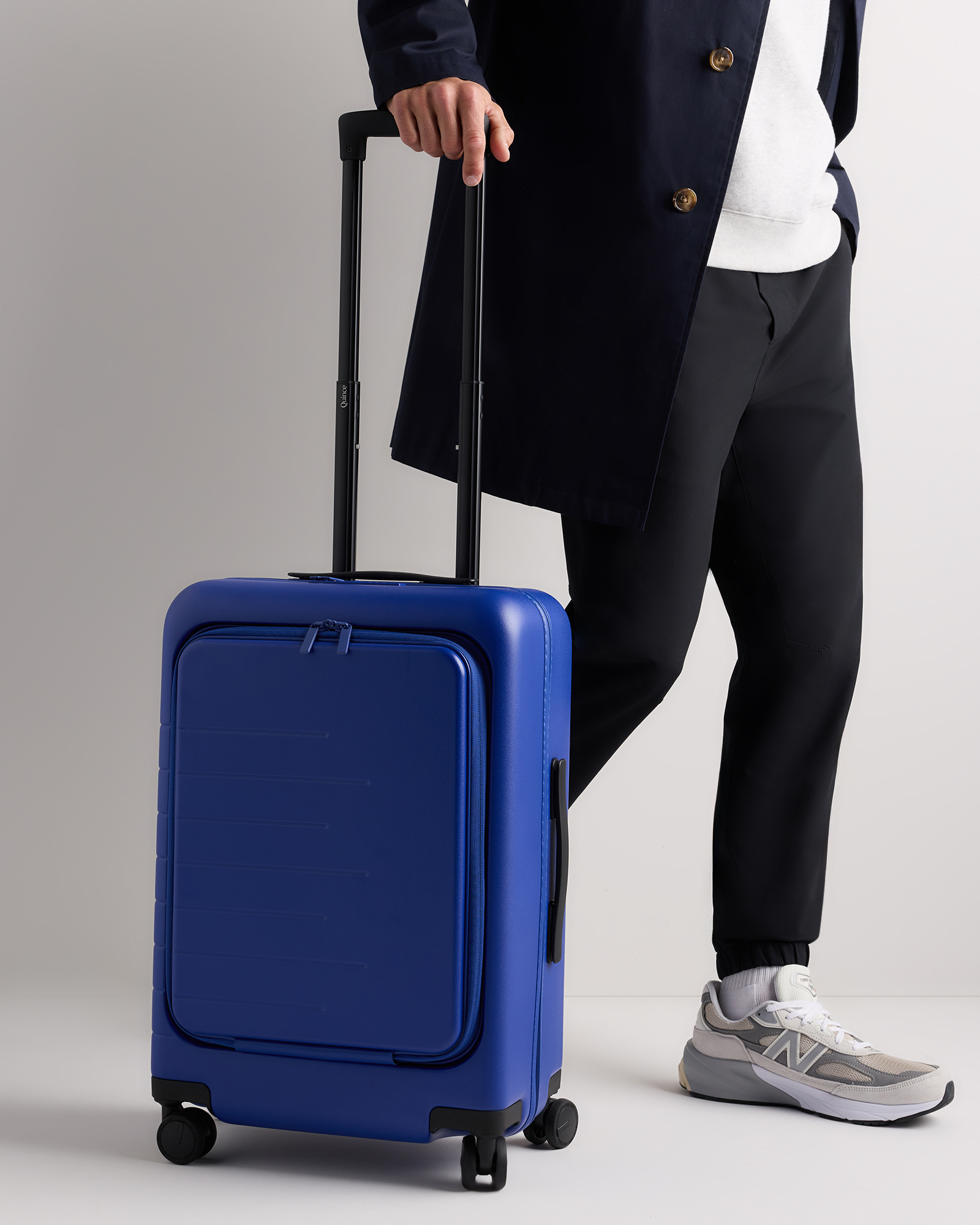 Front Pocket Carry-On Suitcase in Coastal Cobalt