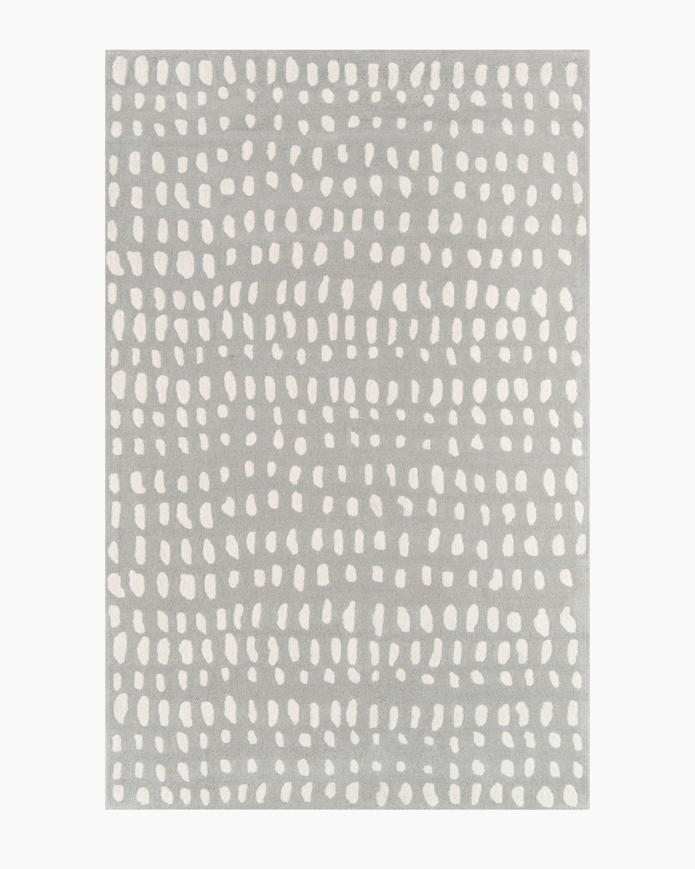 Grey Painterly Dots Hand-Tufted Wool Rug