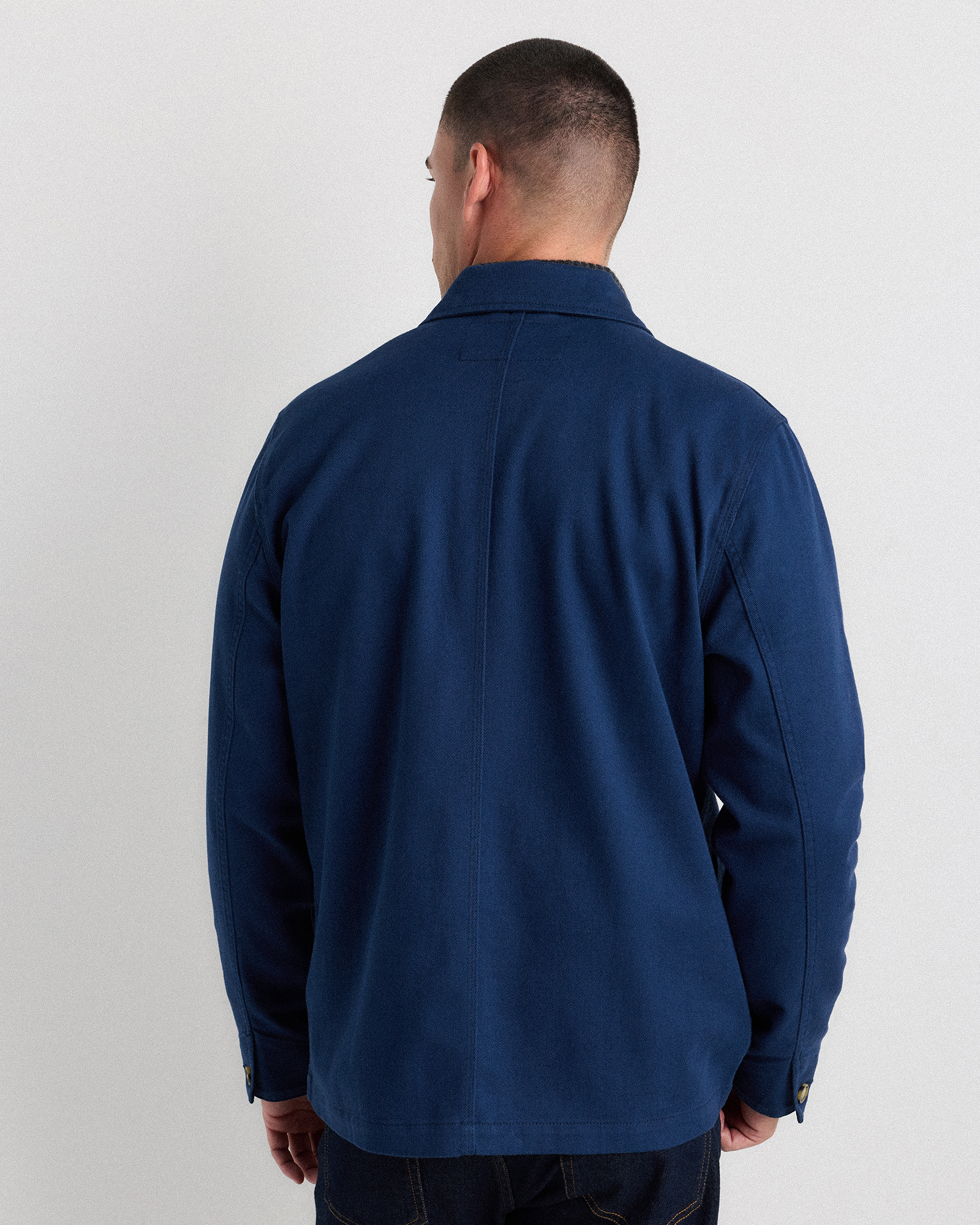 Organic Stretch Chore Jacket in Navy