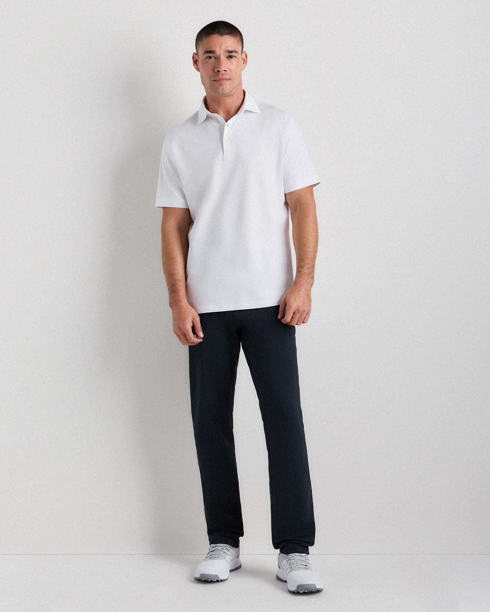 メンズウェア FR2 GOLF Dry Mesh Polo Shirt White M Performance Mesh Golf Polo in White