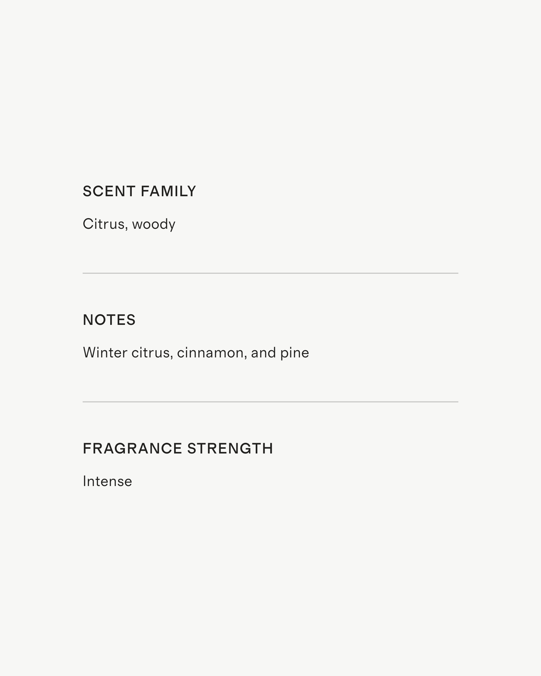 Spiced Noël scent