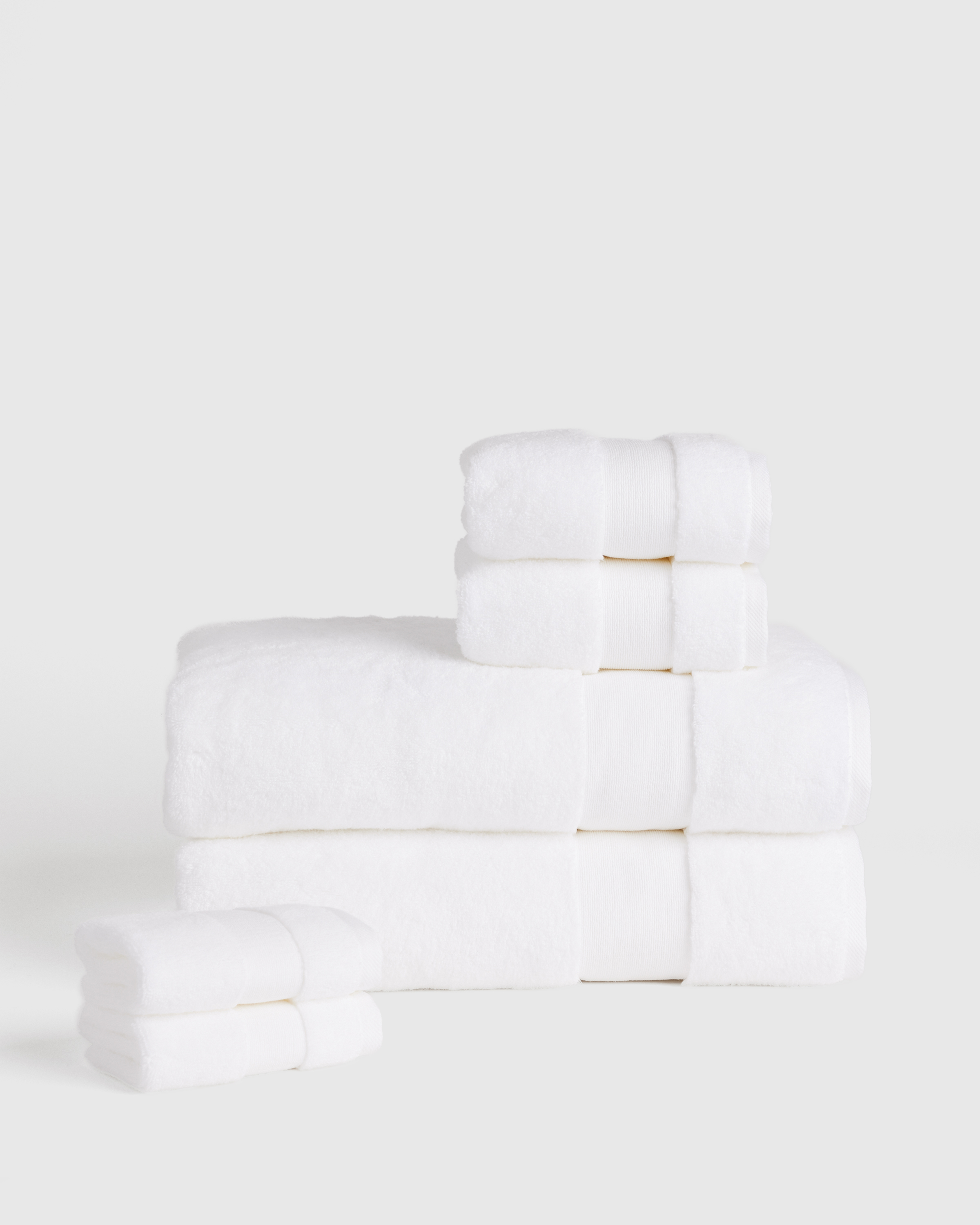 White Turkish Classic Bath Sheet Bundle