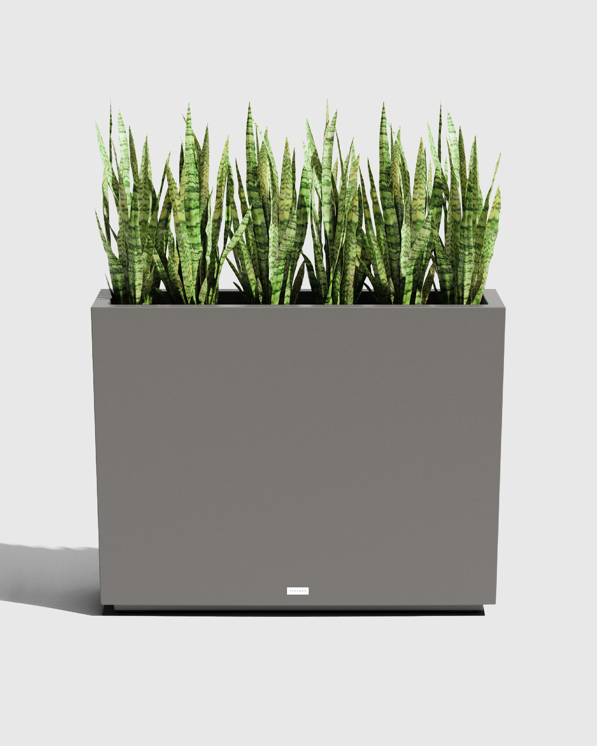 Grey Block Series All Weather Rectangular Planter by Veradek
