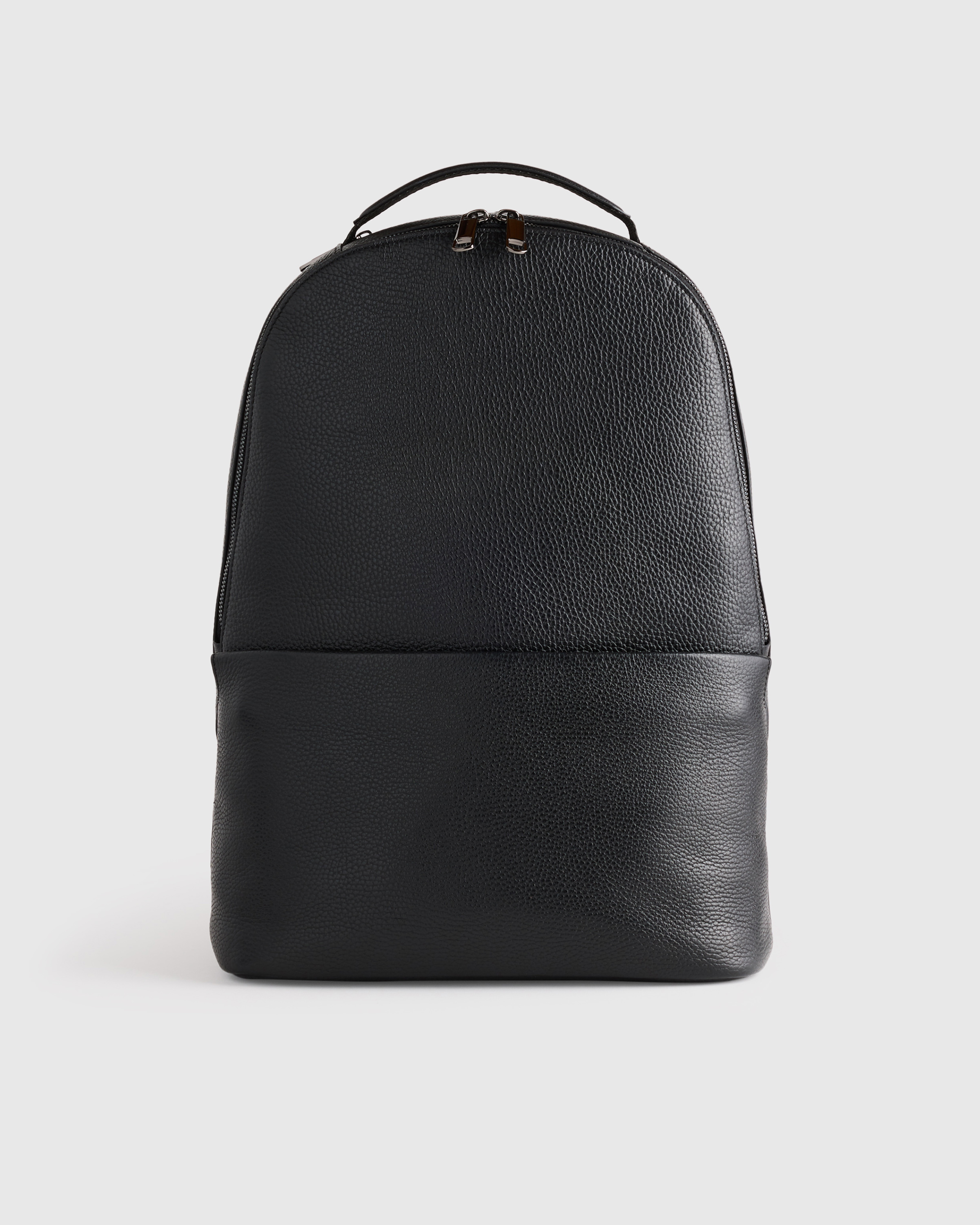 Black Excursion Italian Leather Laptop Backpack