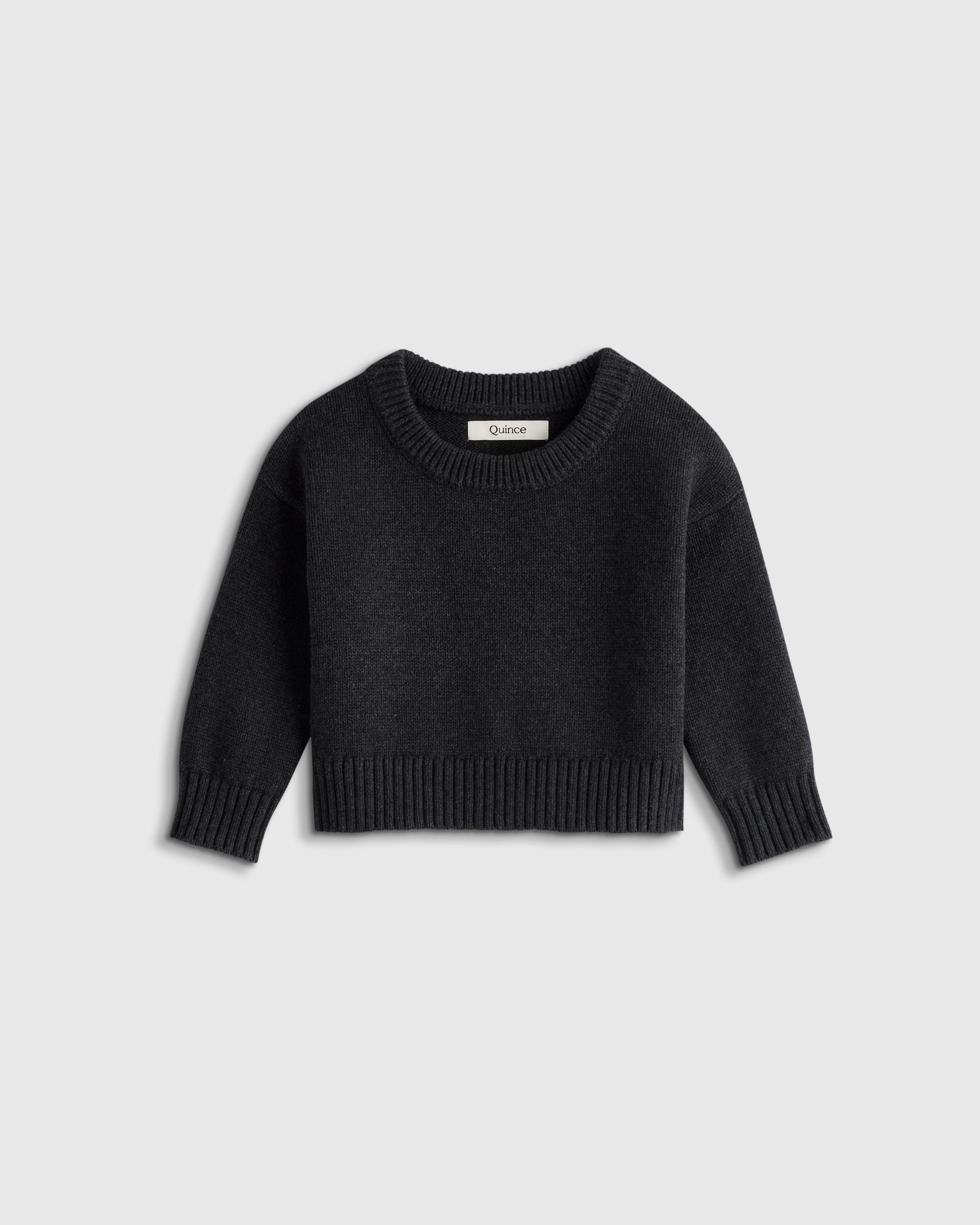 Charcoal 100% Organic Cotton Crewneck Sweater