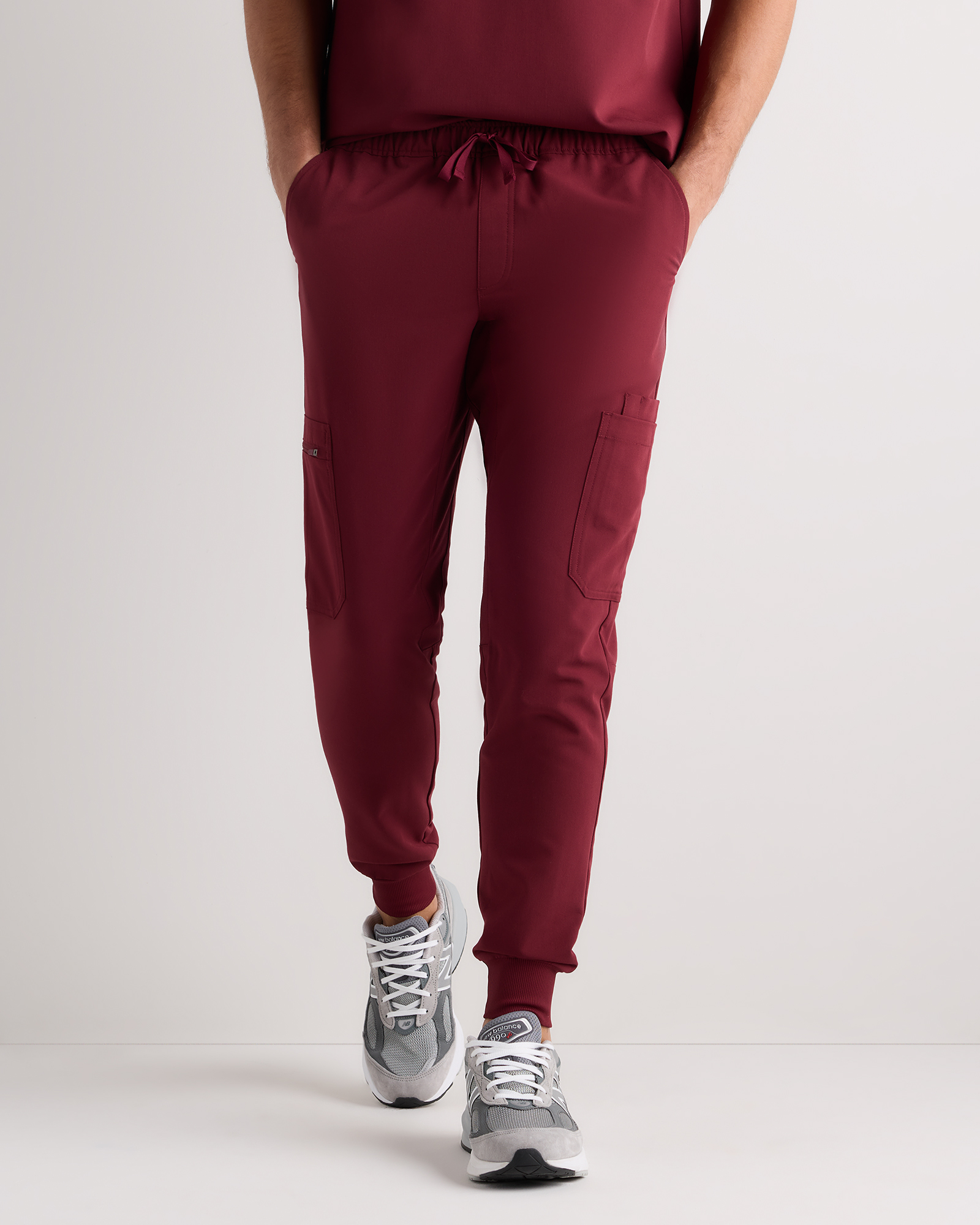 Burgundy AeraFlex Scrub Joggers