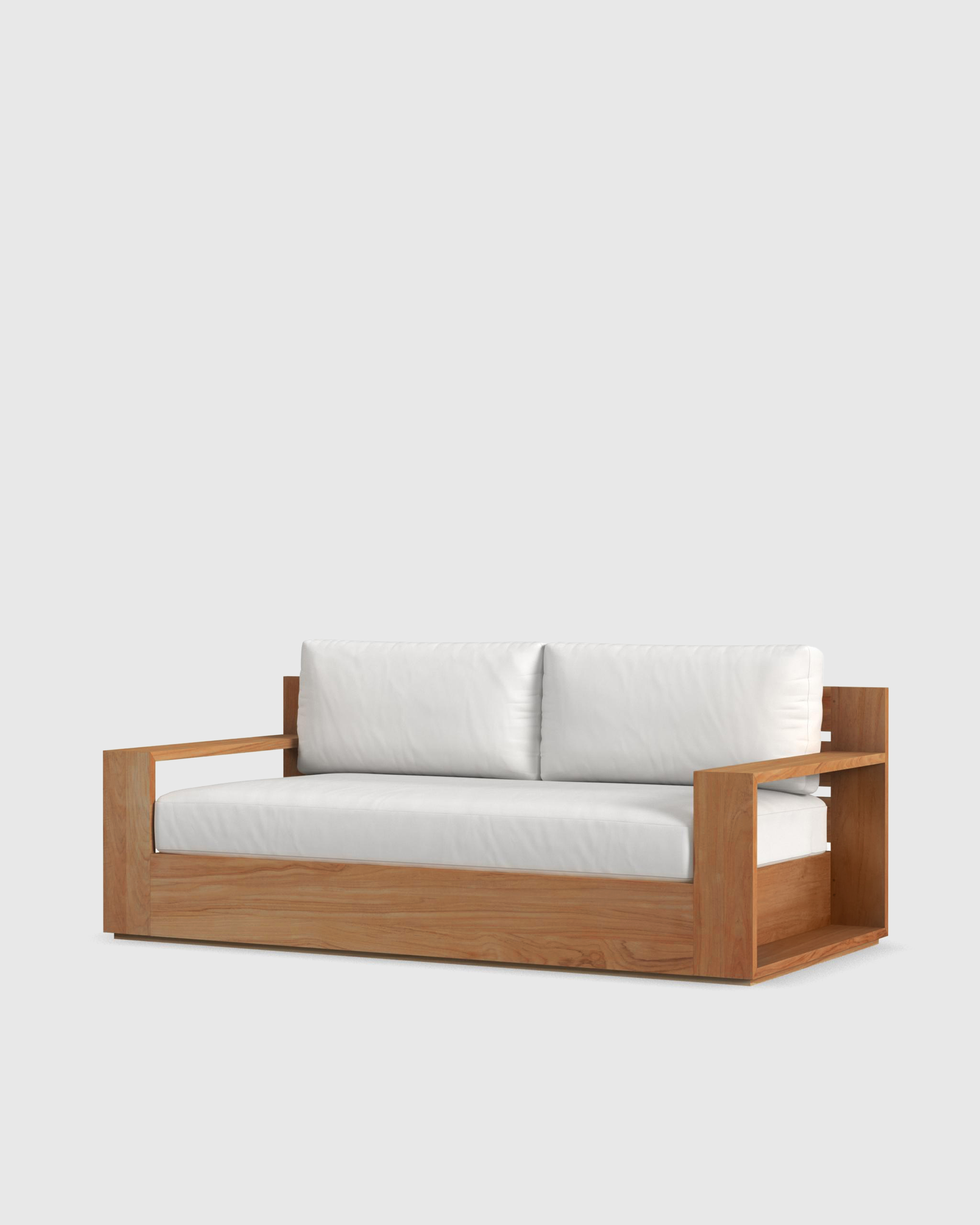 Solid Teak Outdoor Sofa - Thumbnail 3