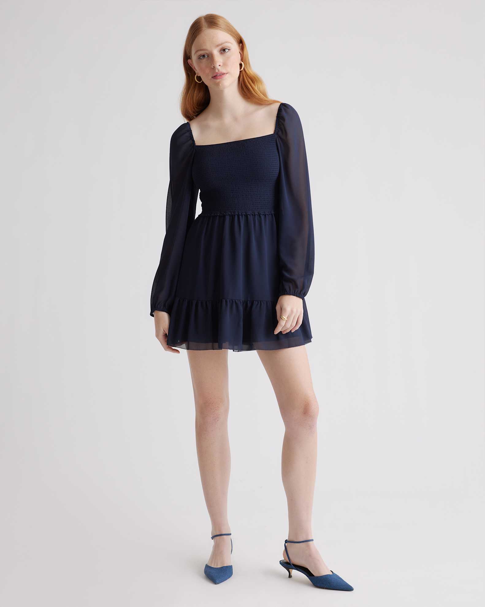 Chiffon Smocked Mini Dress Chiffon Smocked Mini Dress
