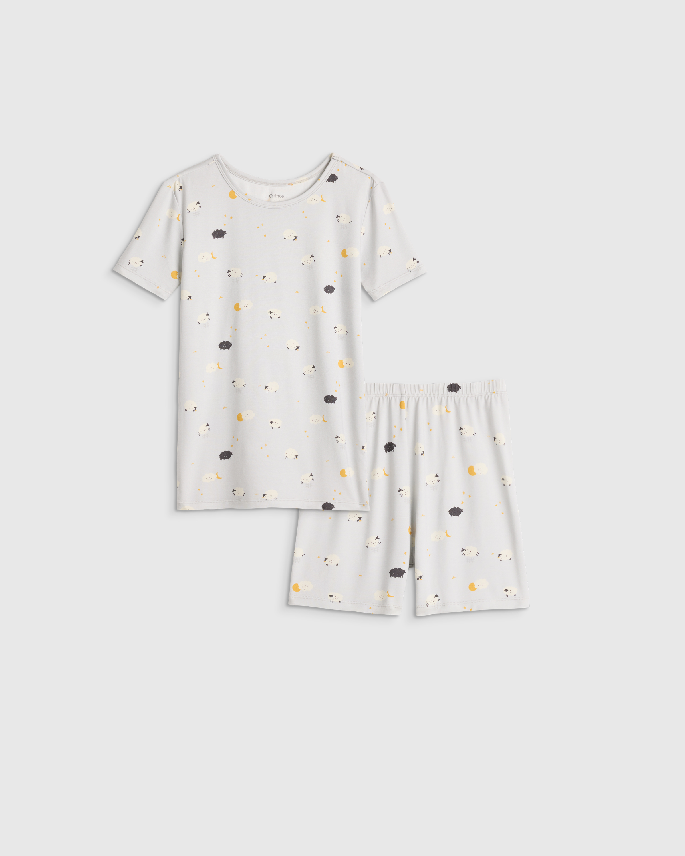 Little Sheep Bamboo Short Sleeve and Shorts Pajama Set