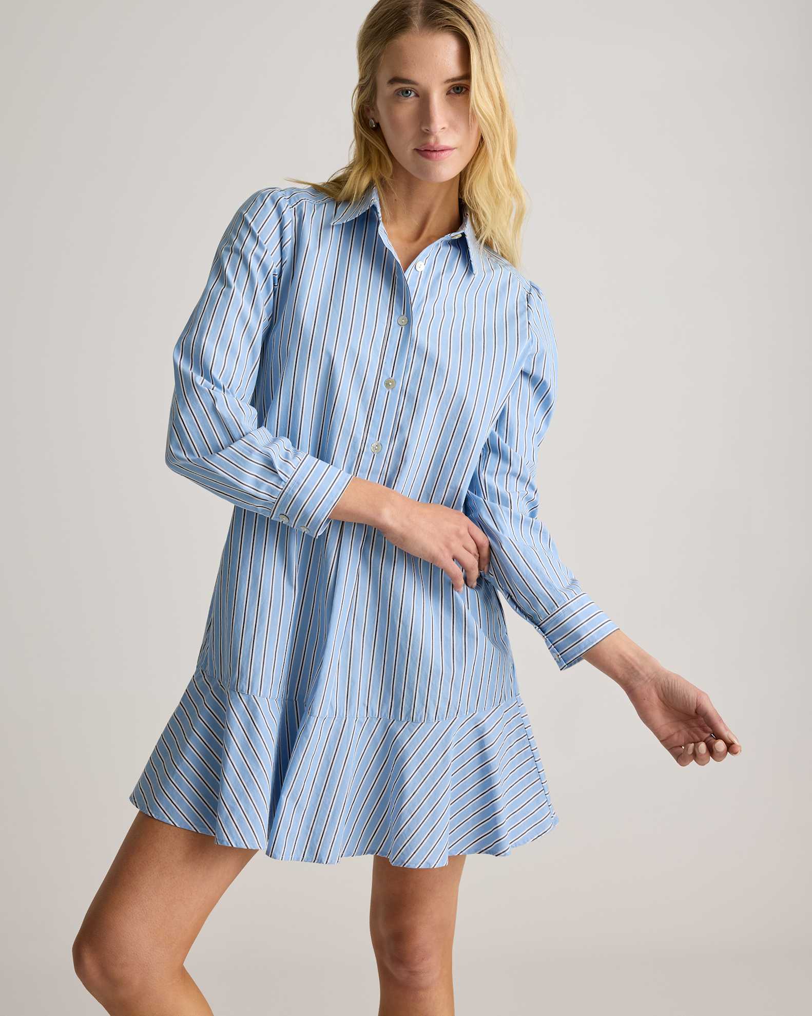 100% Organic Cotton Drop Waist Shirt Dress 100% Organic Cotton Drop Waist Shirt Dress