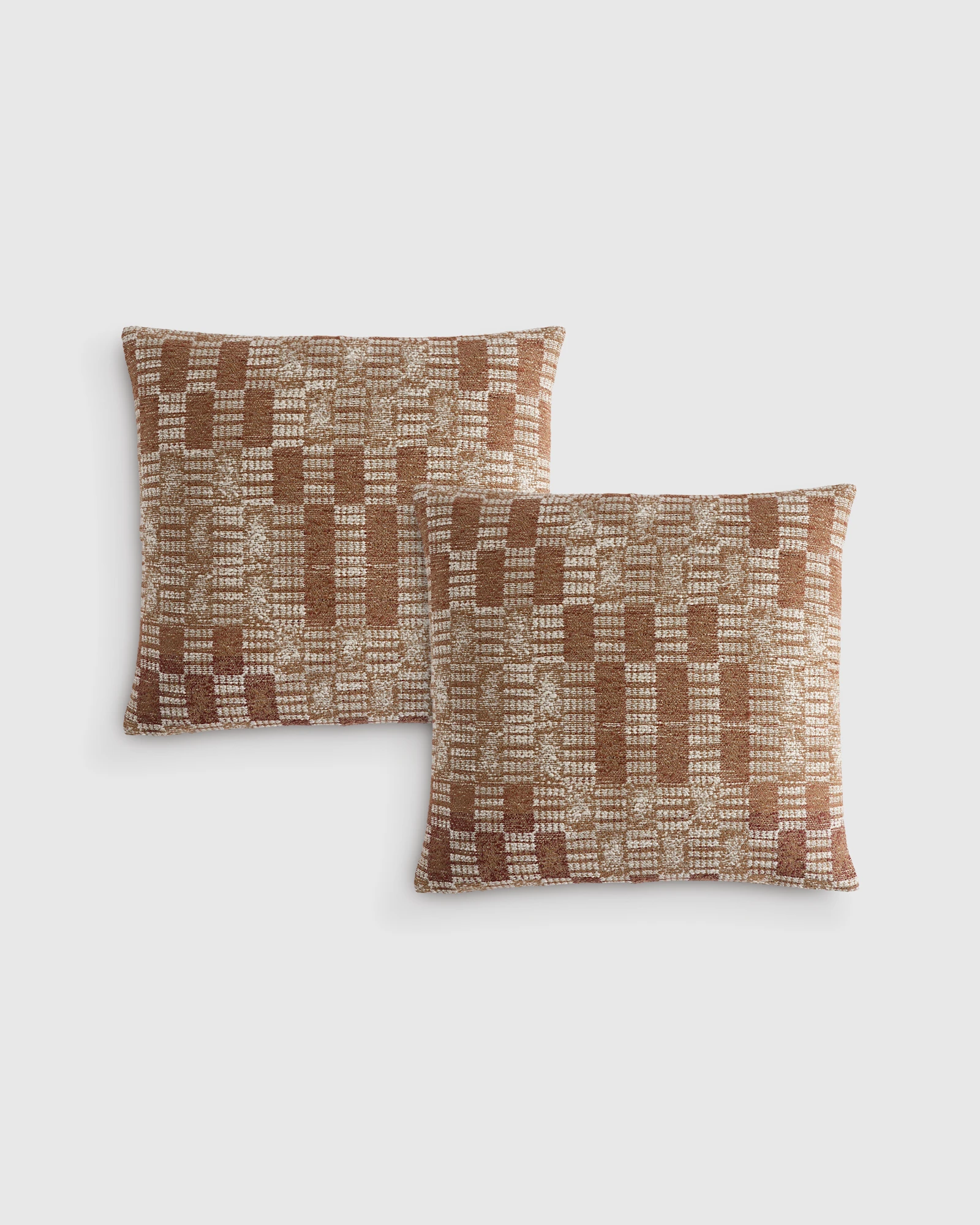 Cotton Silk Geometric Pillow Cover (Set of 2)