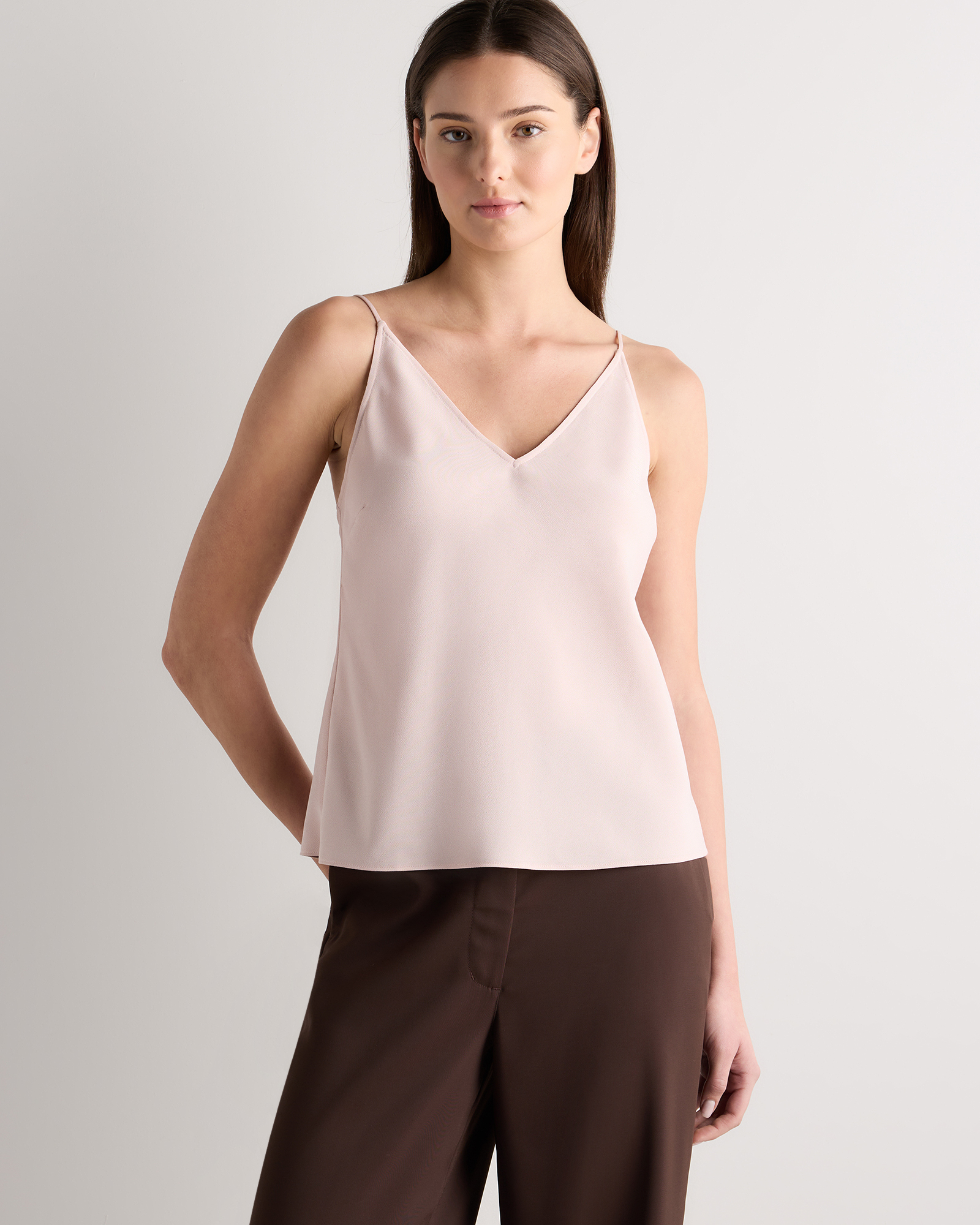 Shell Pink Matte V-Neck Cami